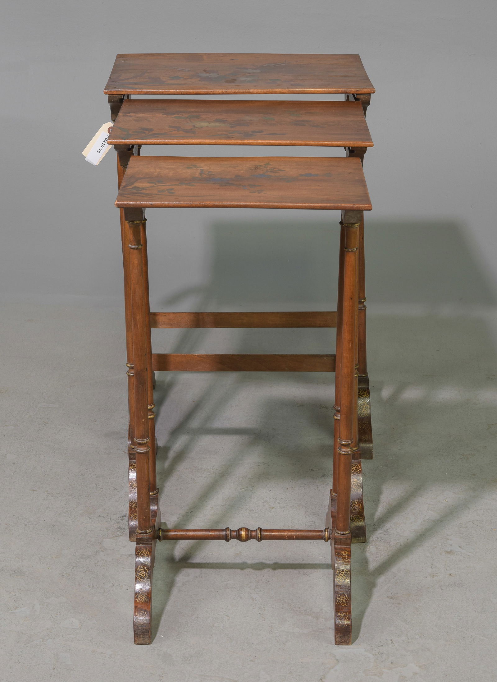 French Walnut Nest of Three Tables (1 of 3)