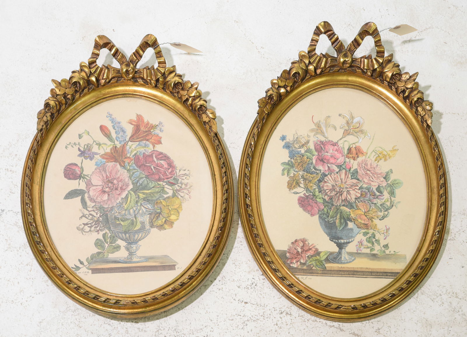 Two Gold Framed Serigraphs / Lithographs Dated 1756 (1 of 4)