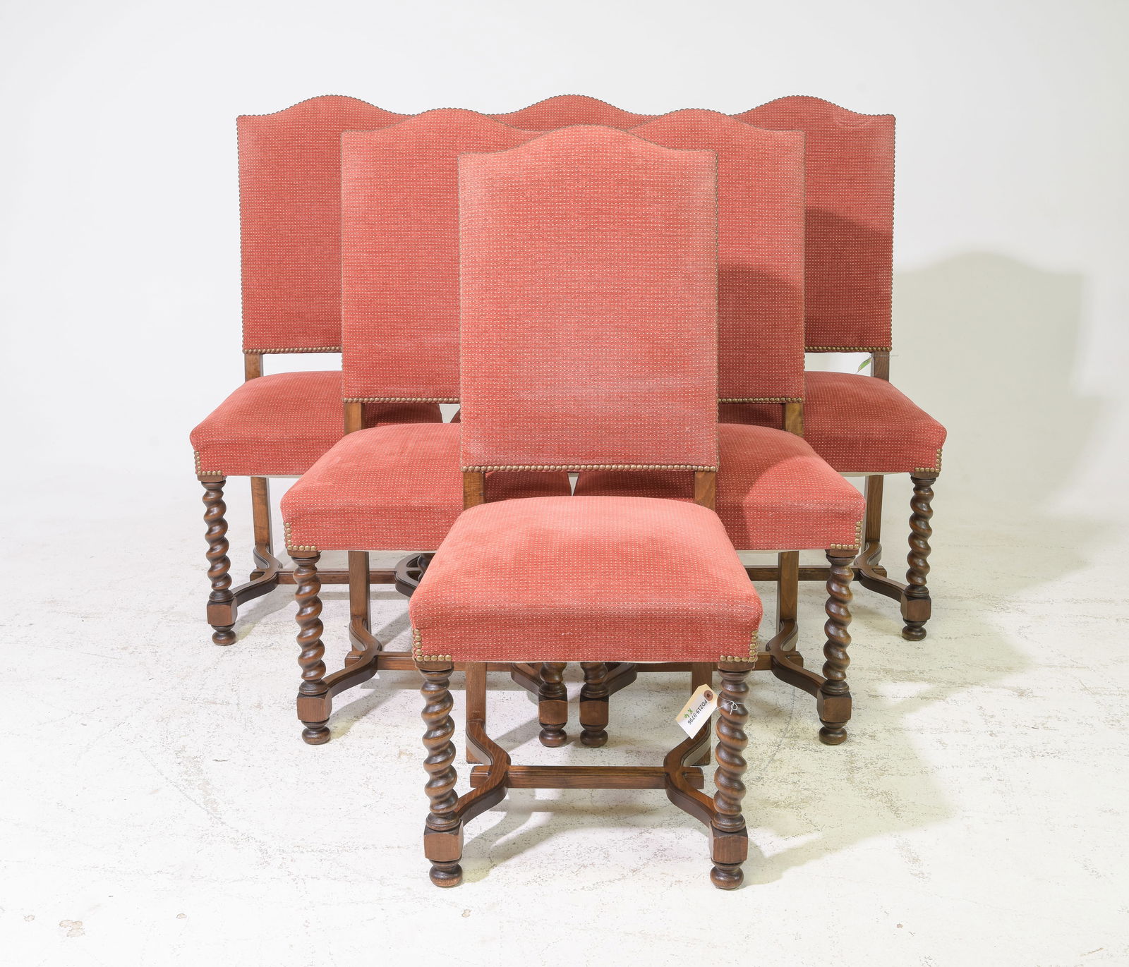 Set of 6 Louis XIII Style French Twist Dining Chairs (1 of 5)