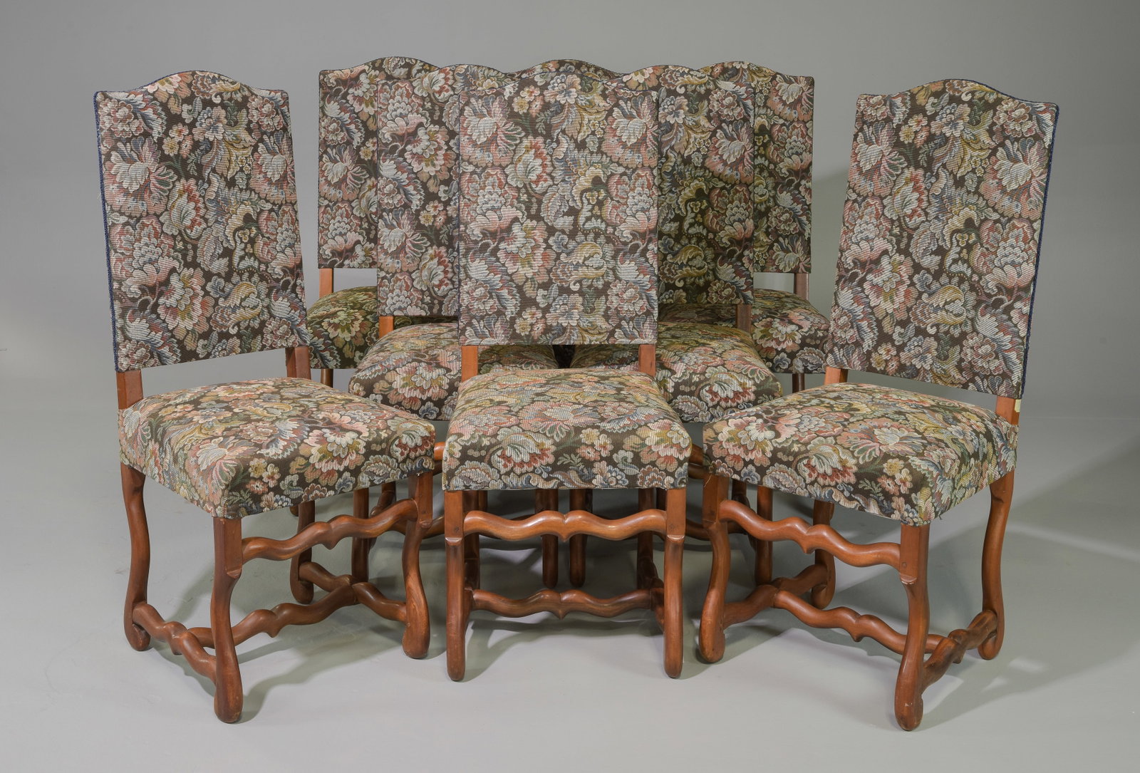 Set of 8 French Mouton Style Dining Chairs: Set of 8 French Mouton Style Dining Chairs - 45.5 in tall x 18.5 x 20, Seat height is 20.5 inches