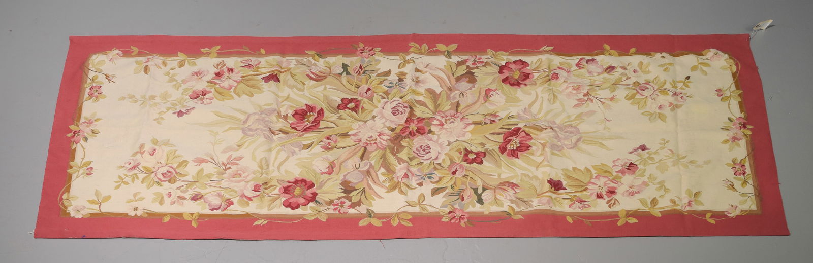 Aubusson Style Needlepoint Tapestry - 3'3 x 9'9 (1 of 3)