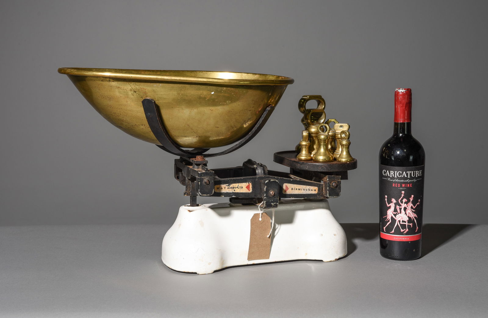 British Large White Balance Scale with Bell Weights (1 of 3)