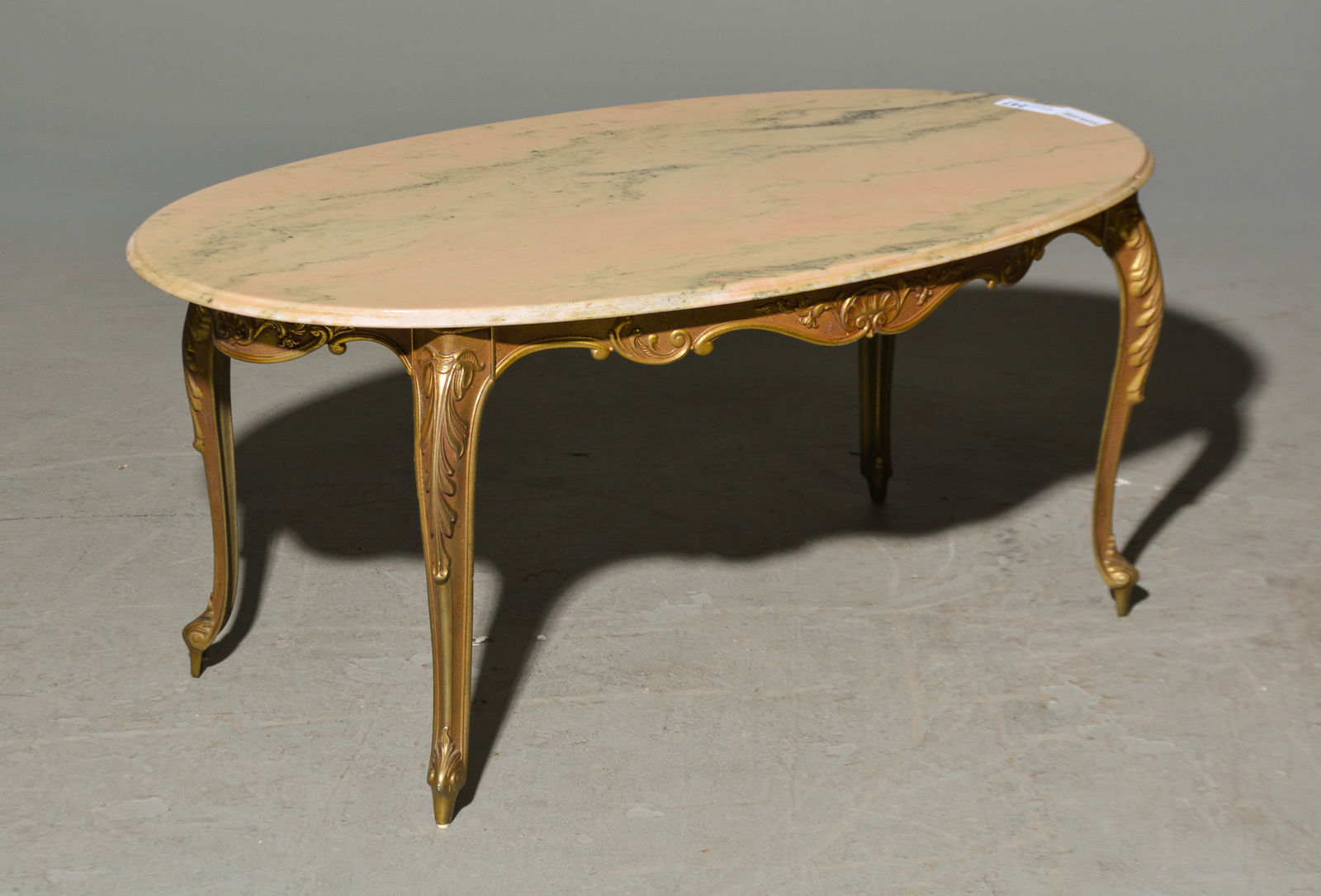 French Brass Base Marble Top Coffee Table (1 of 3)