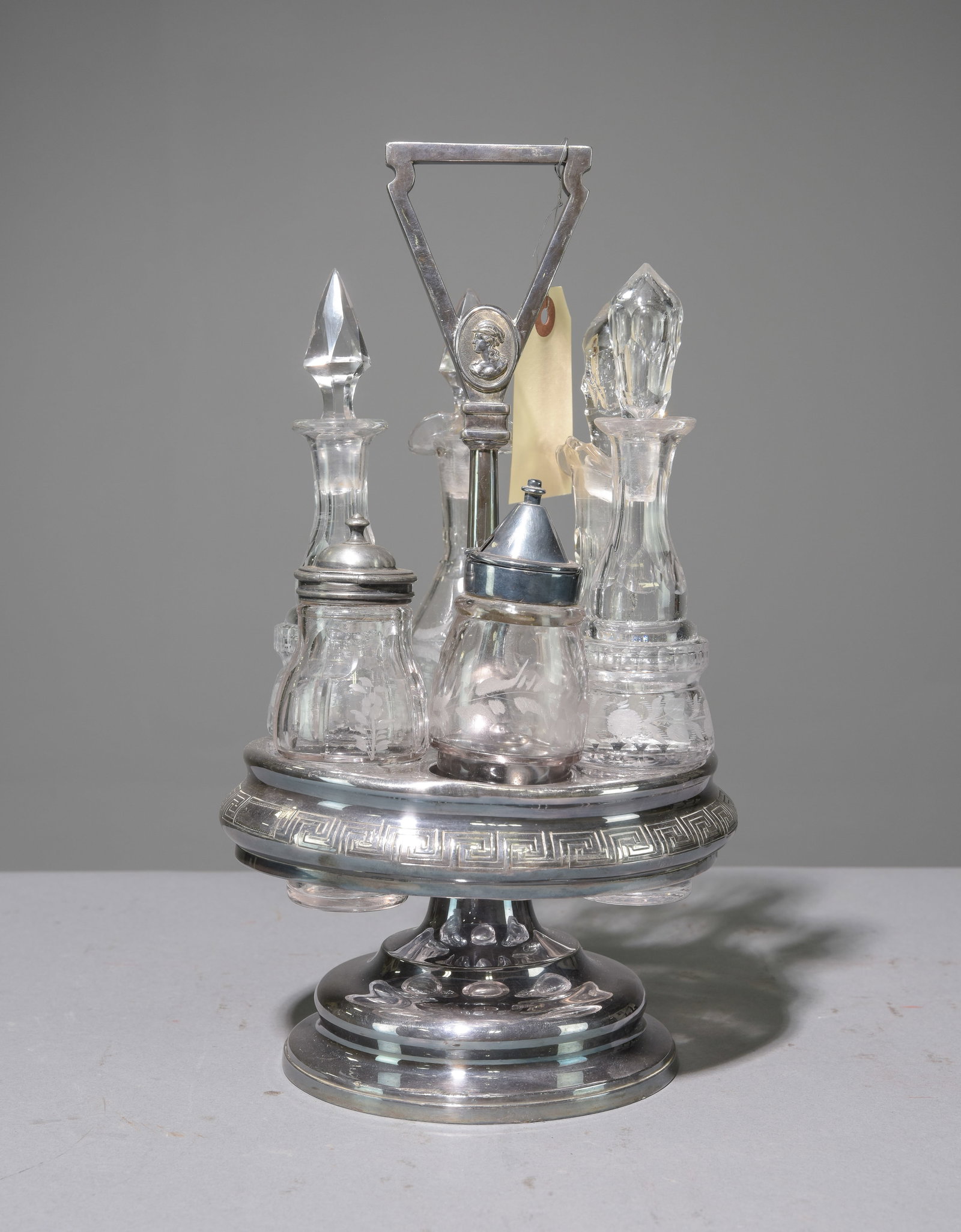 Vintage Silver-Plated Reed & Barton Cruet: Vintage Silver-Plated Reed & Barton Cruet - 14 inches tall x 8 x 8