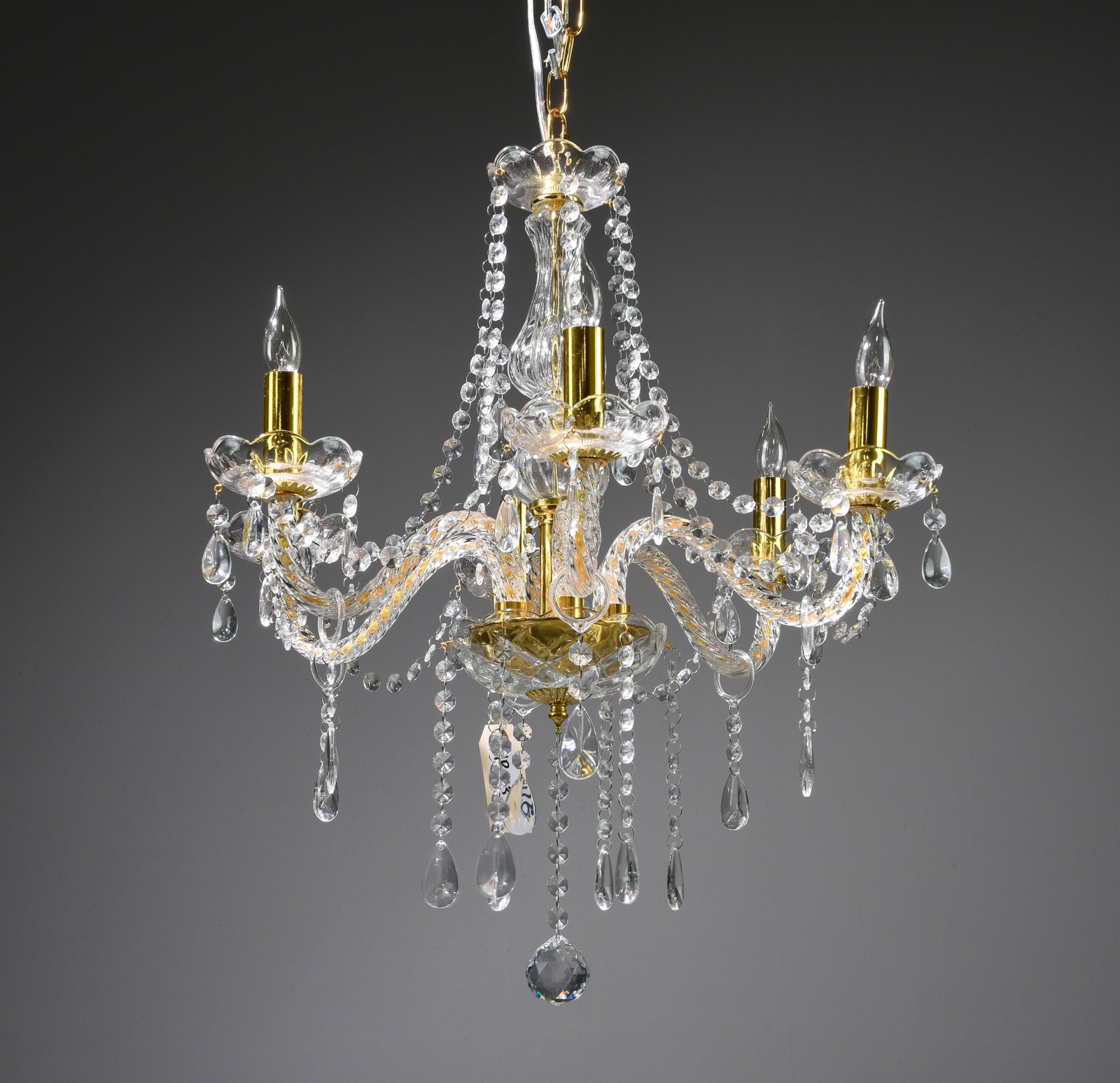 French / Italian Style 6 Light Chandelier: French / Italian Style 6 Light Chandelier - 24 in tall x 21 inch diameter