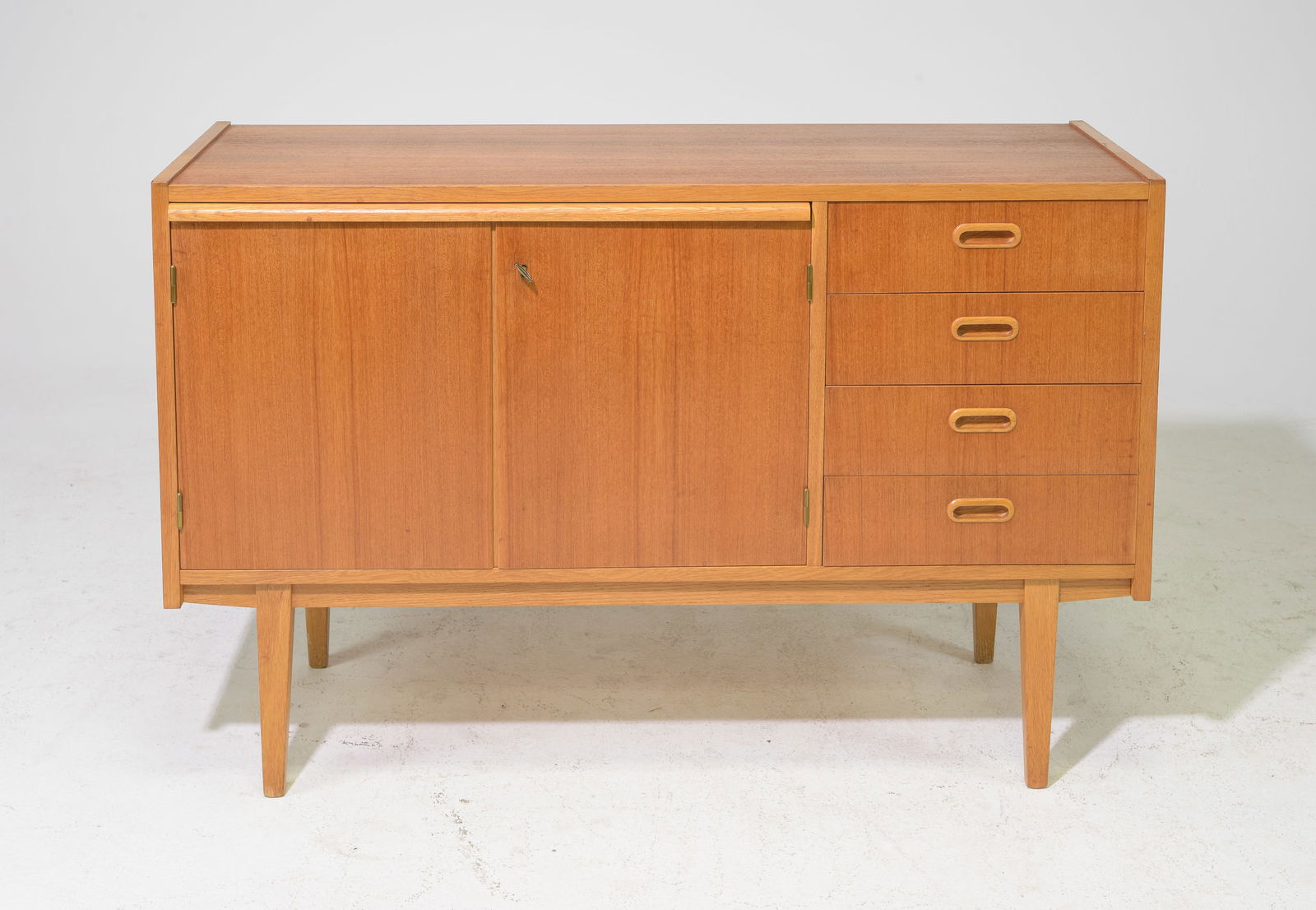 Scandinavian Teak Credenza with Writing Surface (1 of 6)