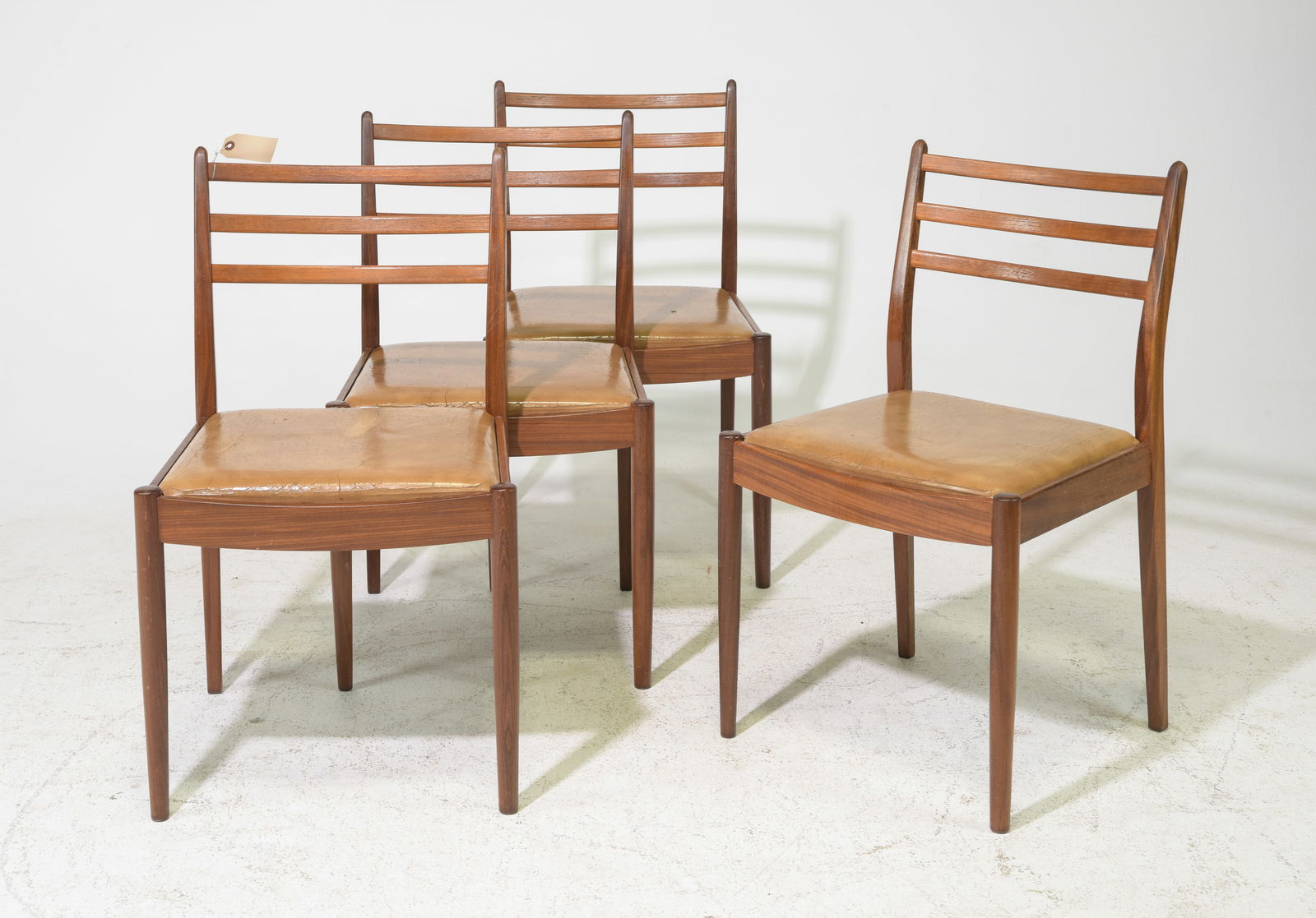4 Mid Century Modern Ladder Back Chairs Gplan Auction