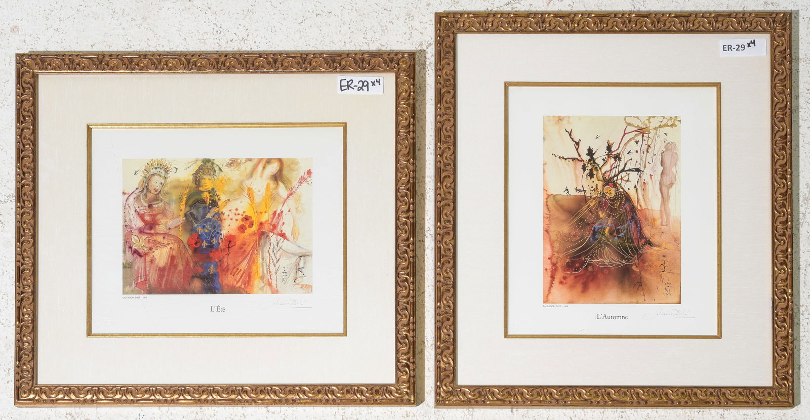 2 Framed Salvador Dali Full Color Lithographs #2 (1 of 6)