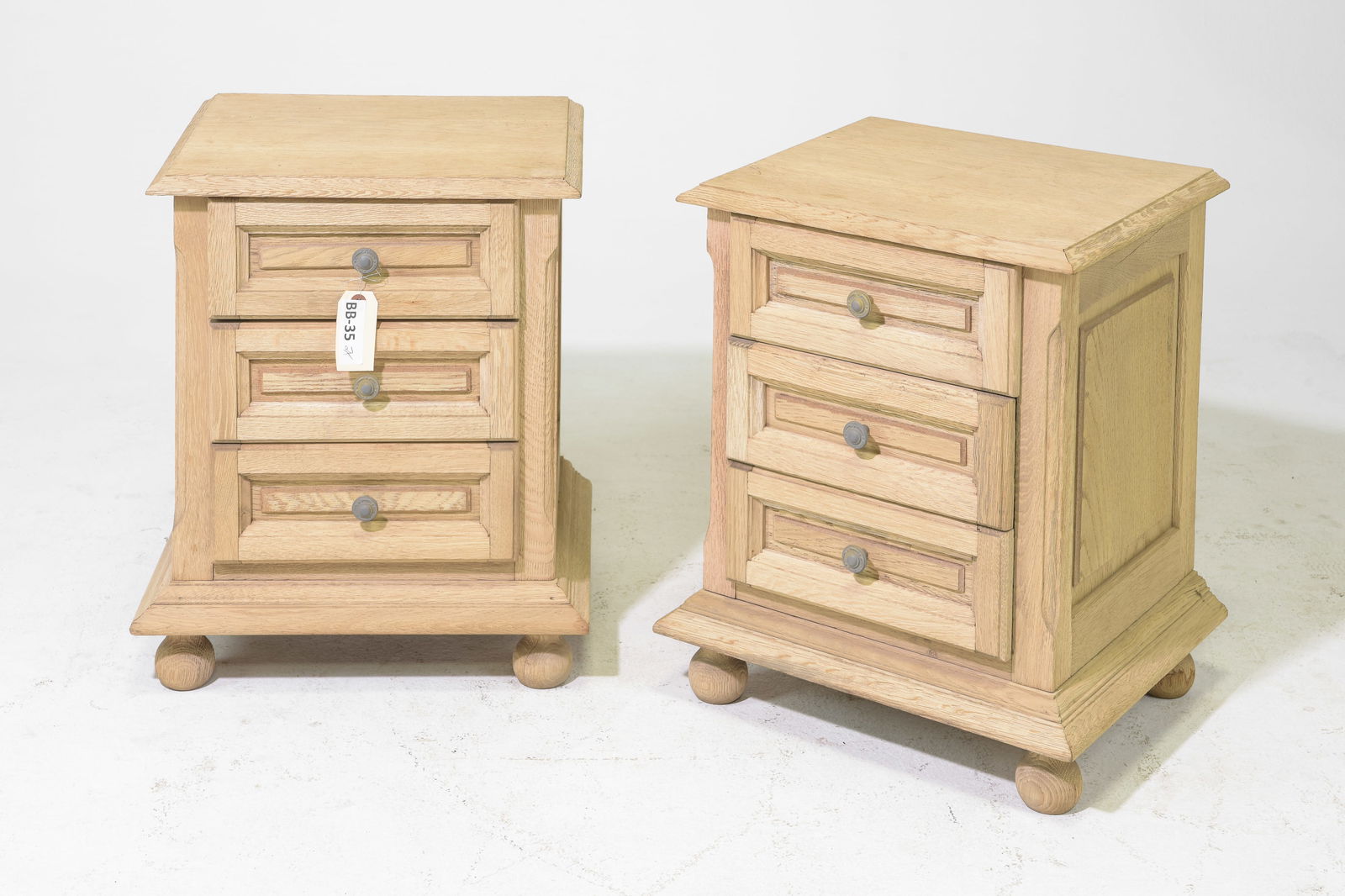 2 Bleached Oak Petite Nightstands (1 of 4)