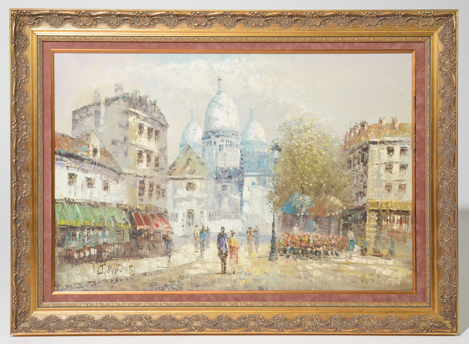 Framed Oil on Canvas - Paris Street Scene (1 of 3)