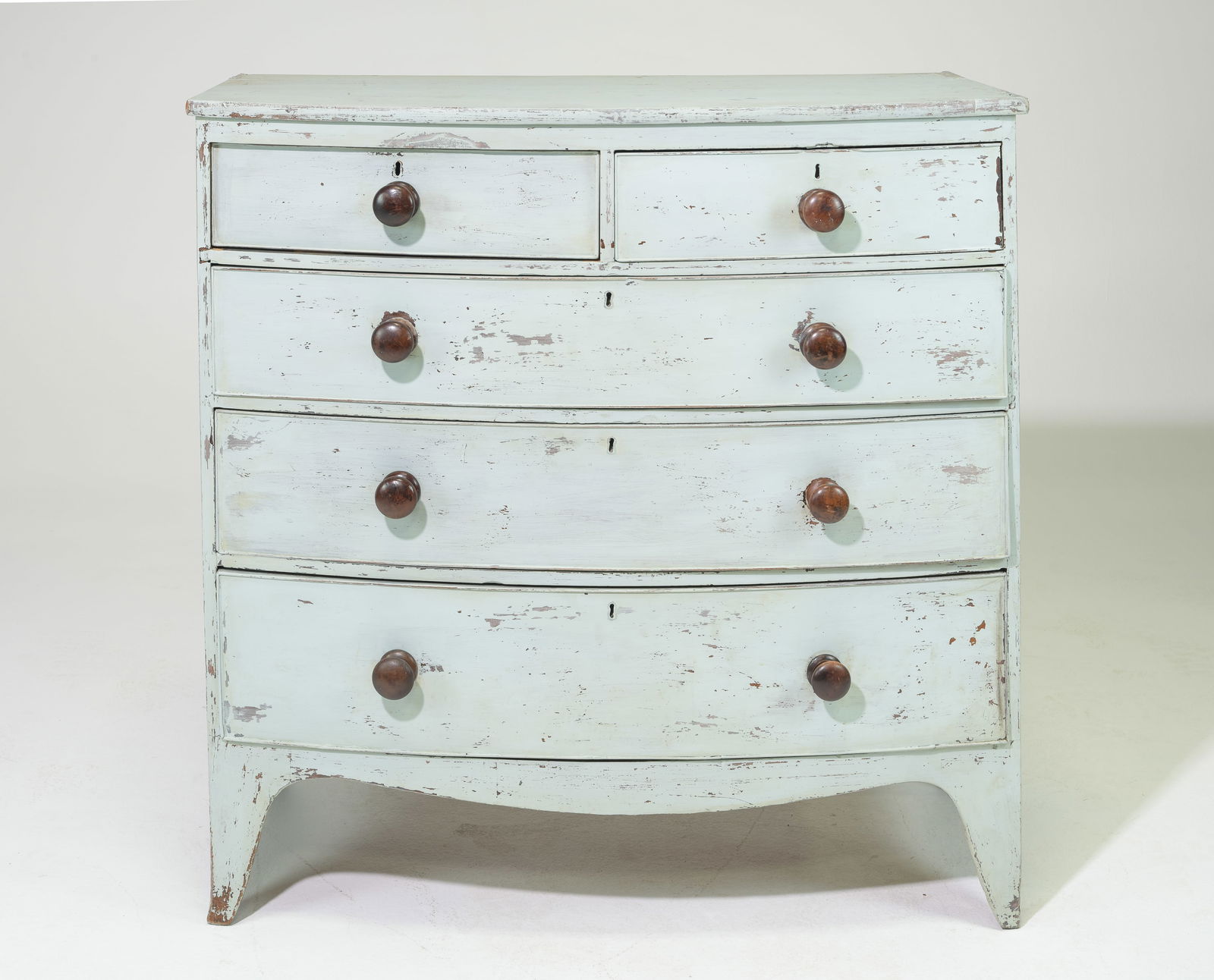 British Oak Painted 5 Drawer Chest (1 of 4)