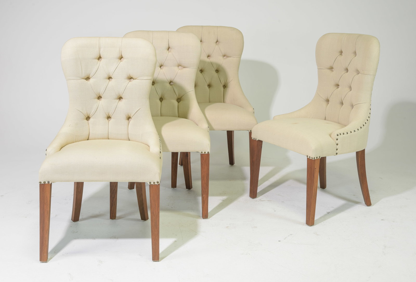 4 Button Tufted Back Dining Chairs (1 of 4)