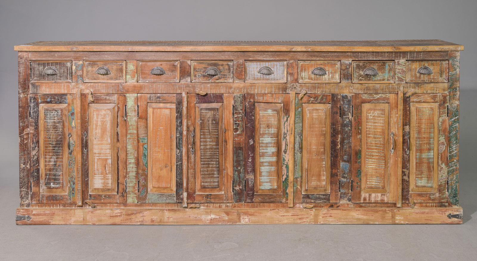 Country Store / Farmhouse Heavy Long 8 Door Sideboard (1 of 7)