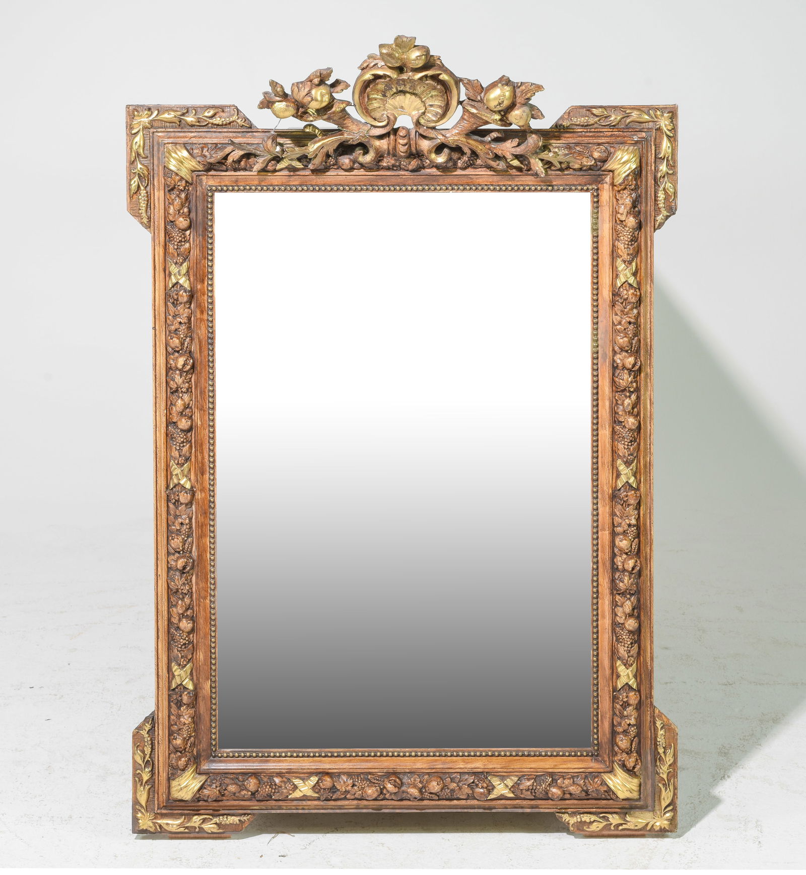 French Louis XV Style Gold Framed Mirror (1 of 4)