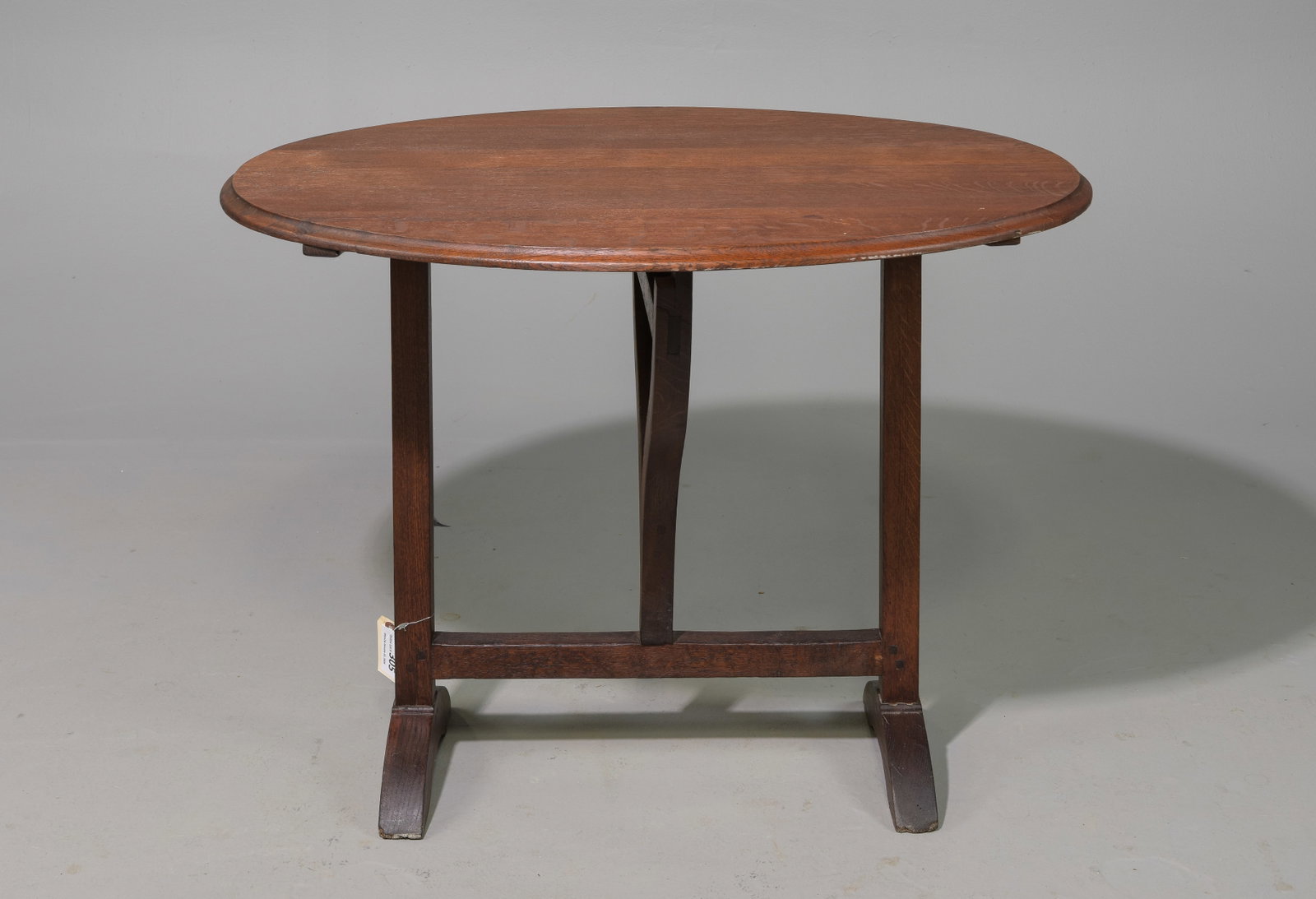 French Oak Vendange / Tilt Top Wine Table: French Oak Vendange / Tilt Top Wine Table - 39 in tall x 36 x 11.5 when tilted, When as a table this is 26.5 inches tall x 36 x 28.5, Floor to under is 26 inches