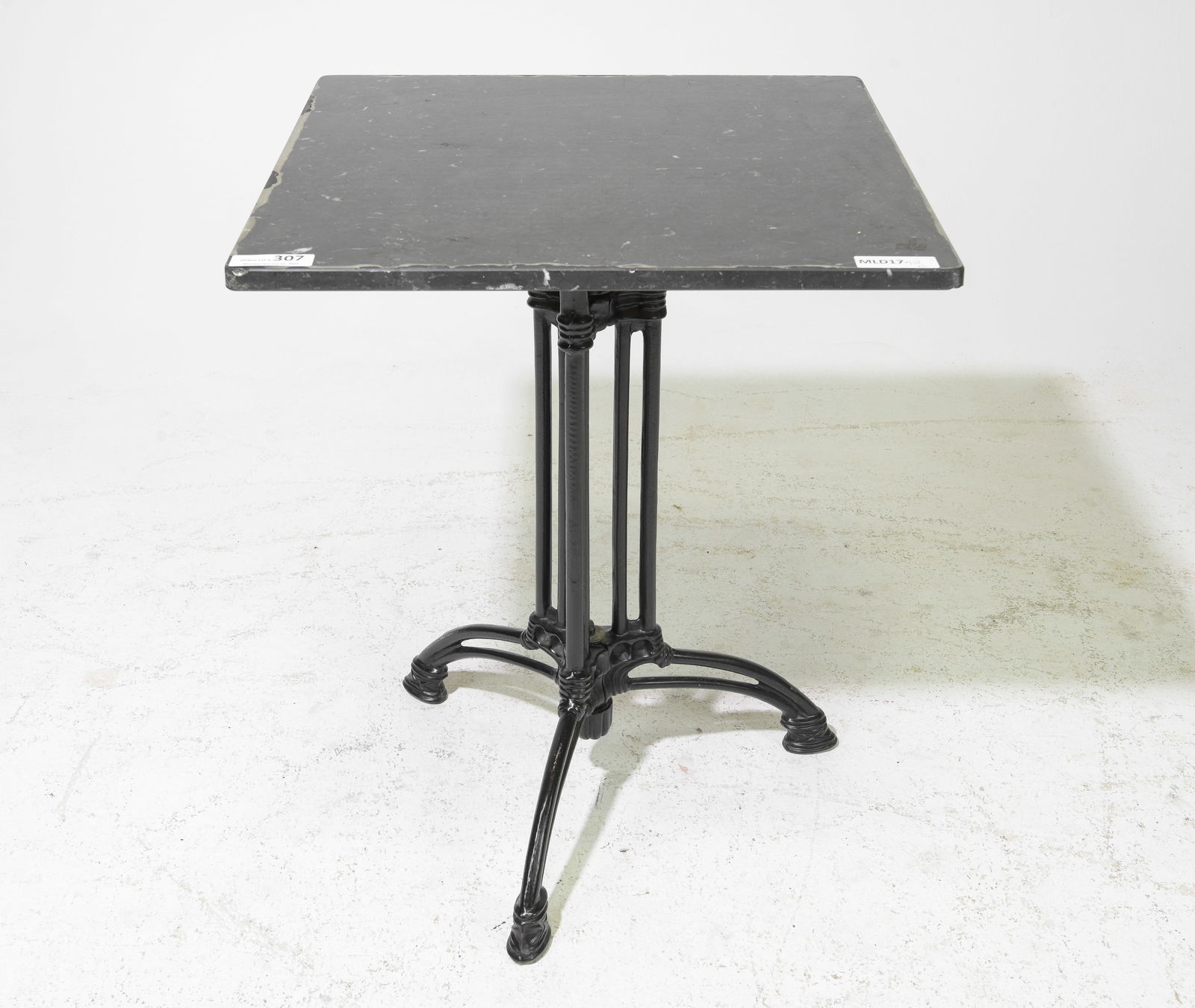 French Iron Base Square Bistro Table #2 (1 of 4)