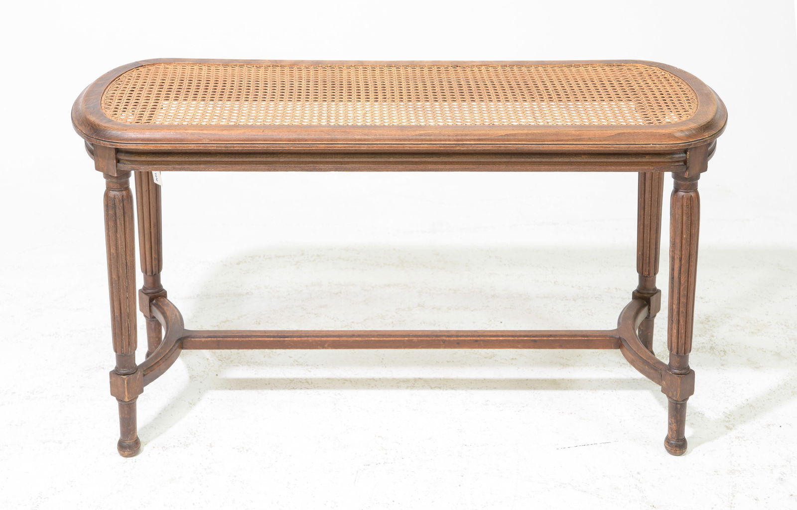 Louis XVI Style Oak Cane Top Bench (1 of 3)