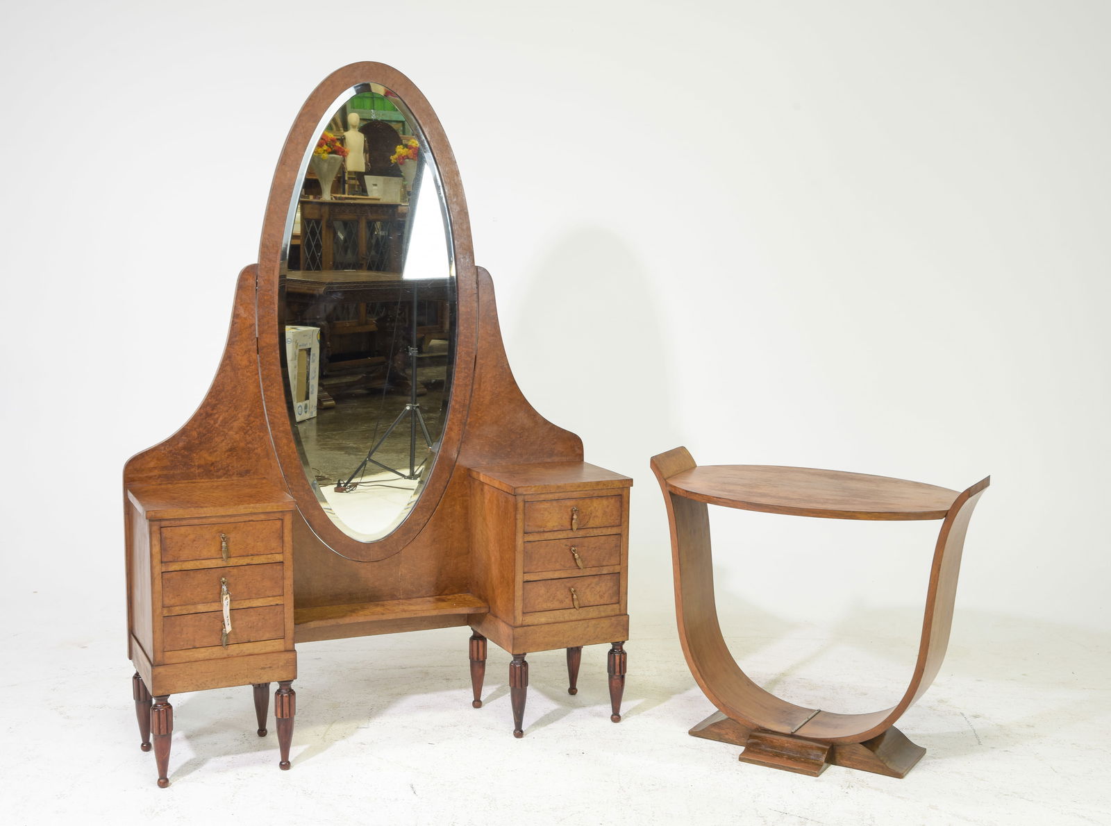 French Art Deco Style Dresser & Lamp Table (1 of 5)