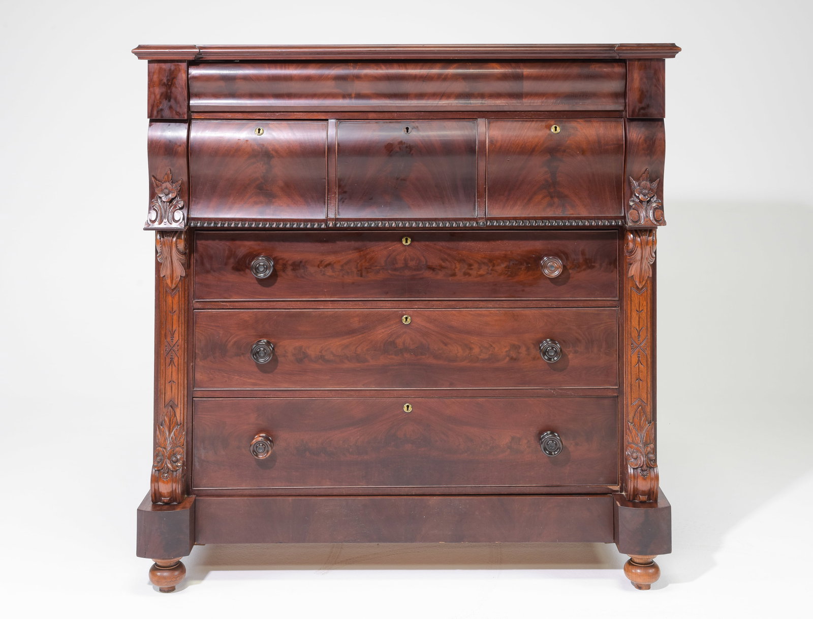 Victorian Style Mahogany Large Chest c.1930's (1 of 7)