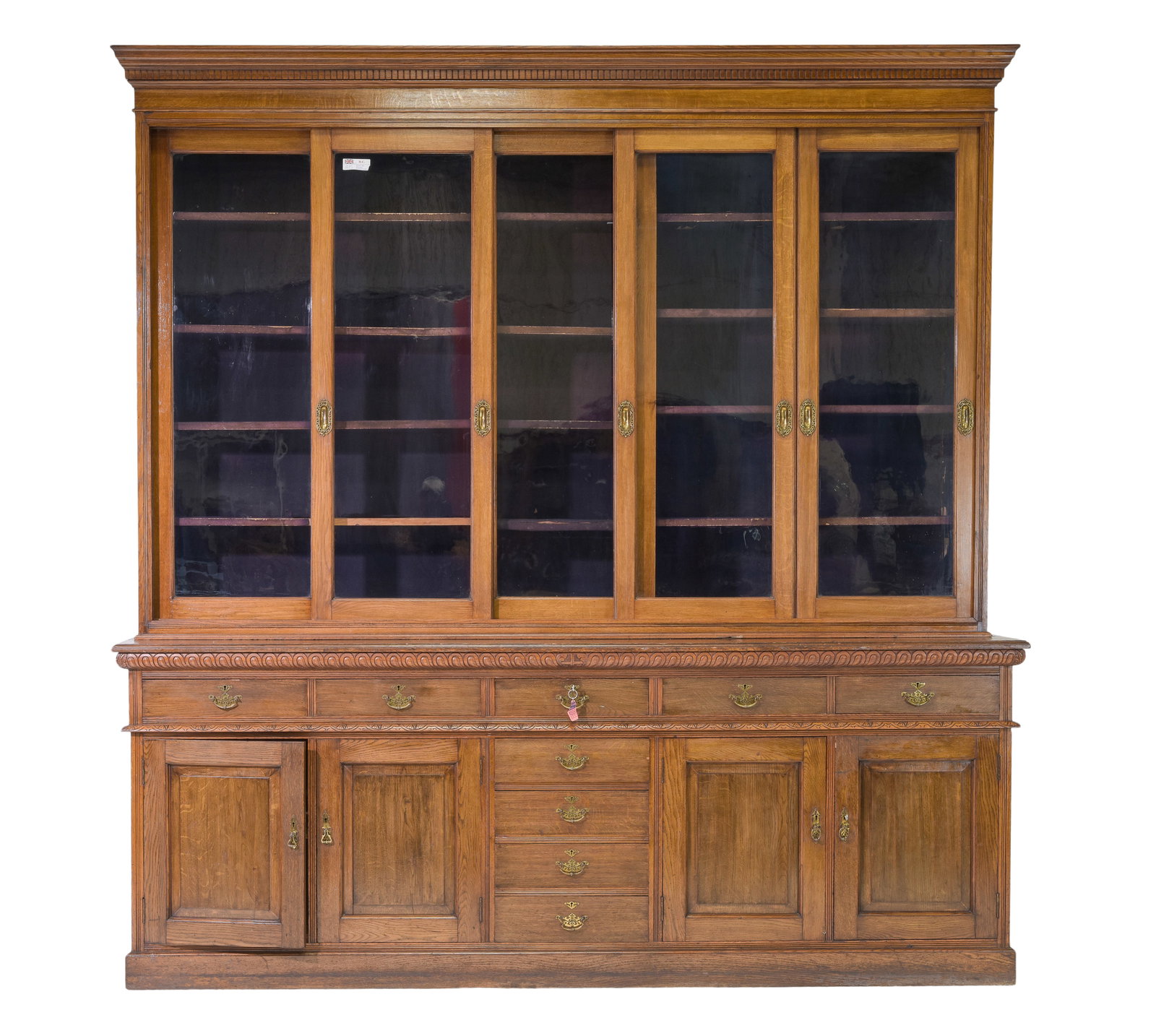 British Oak Monumental Bookcase / Cupboard c.1920's (1 of 7)