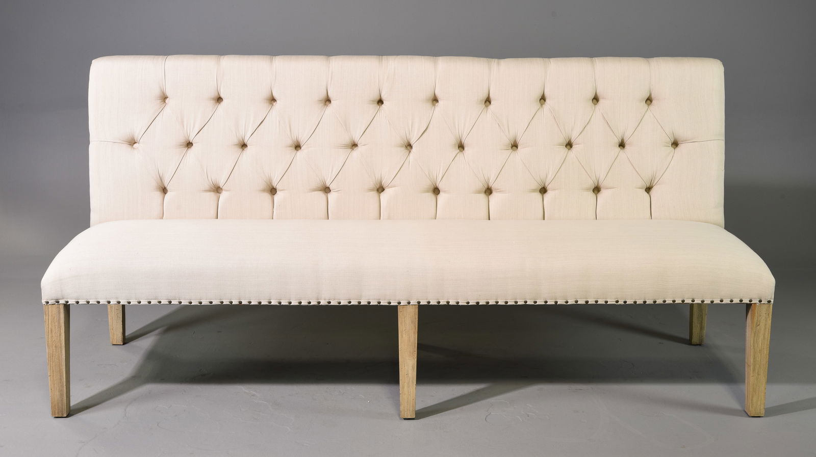 Inverness Large Button Tufted High Back Bench (1 of 6)