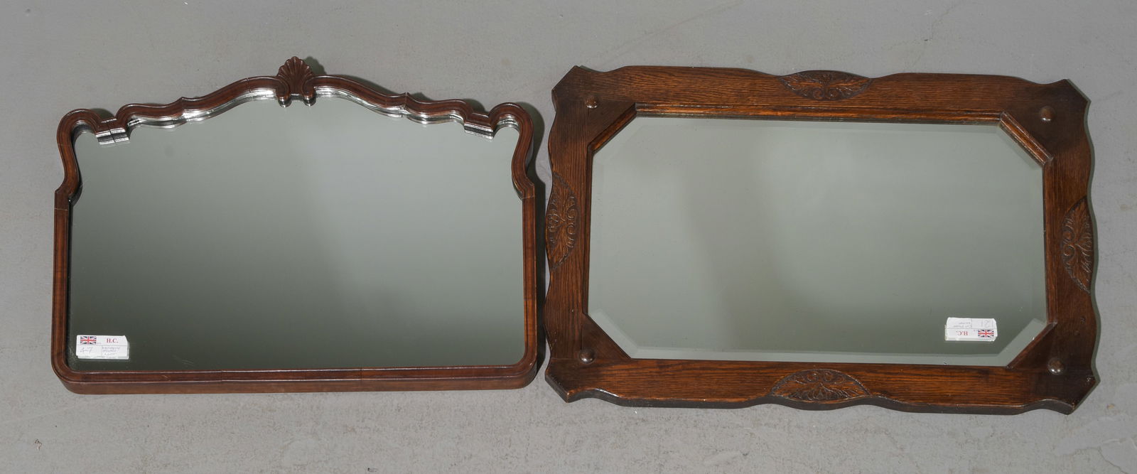 2 British Mahogany & Oak Framed Mirrors (1 of 4)