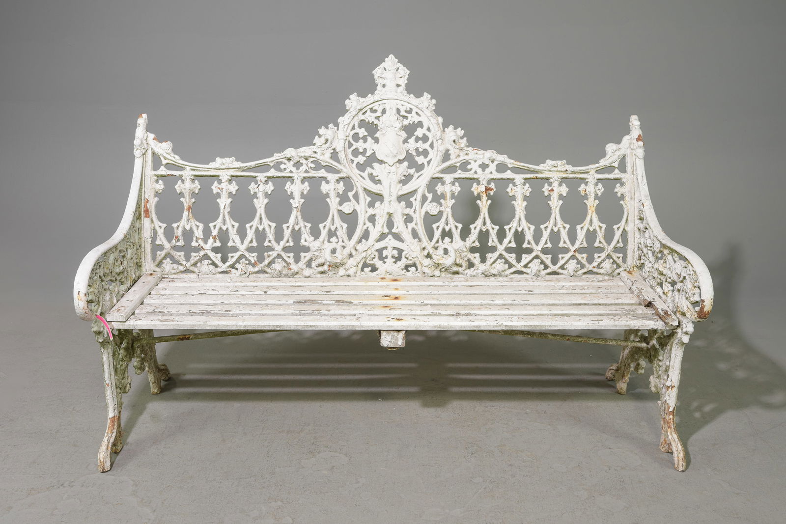 Heavy Painted Cast Iron Park / Garden Bench (1 of 7)