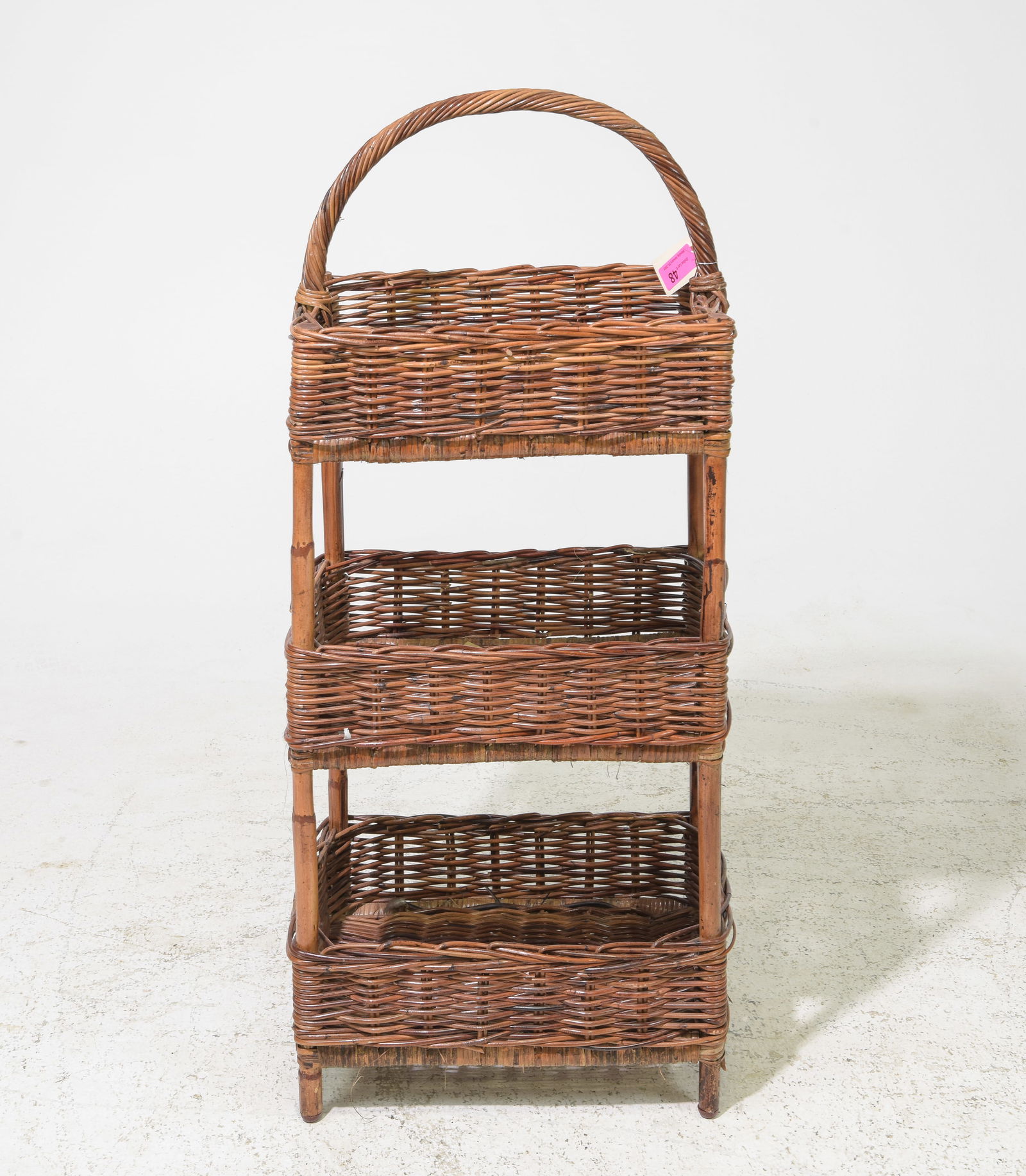 Three Tier Woven Wicker Basket (1 of 4)