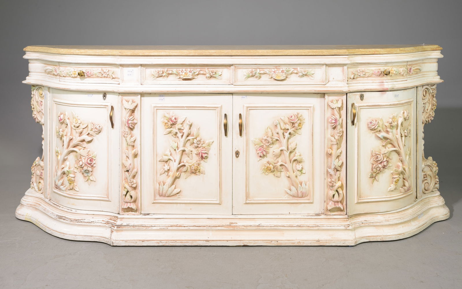 Italian Style Painted Sideboard with Marble Top #2 (1 of 5)