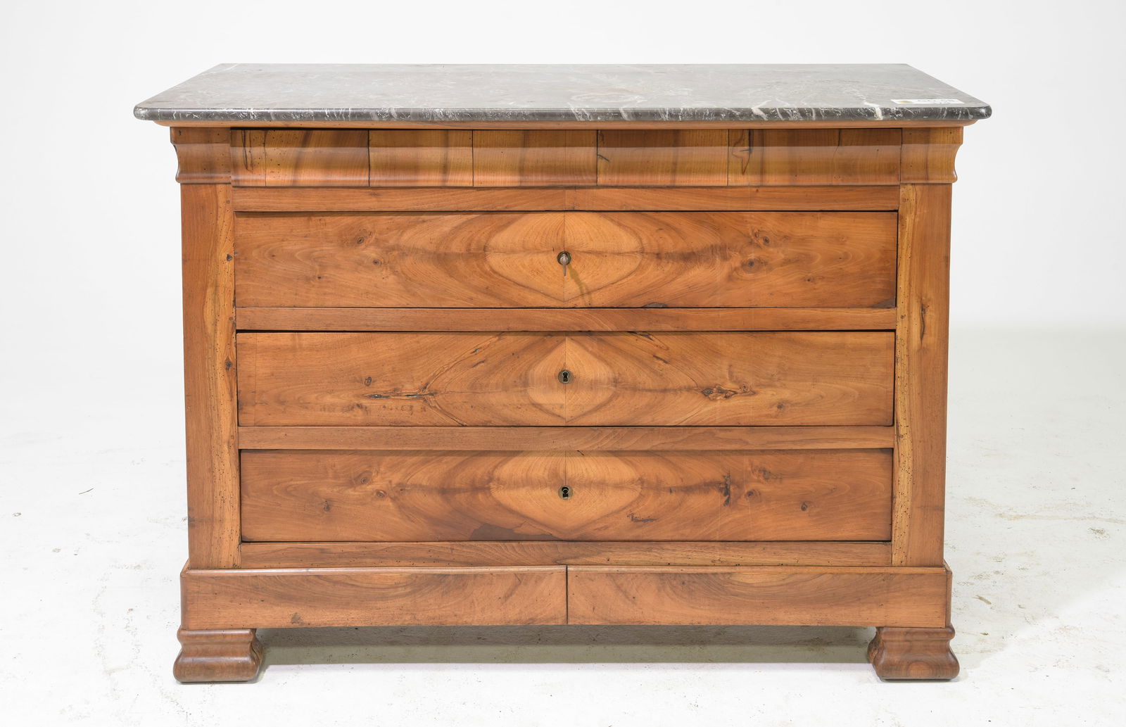 Louis Philippe Style Marble Top Walnut Chest (1 of 7)