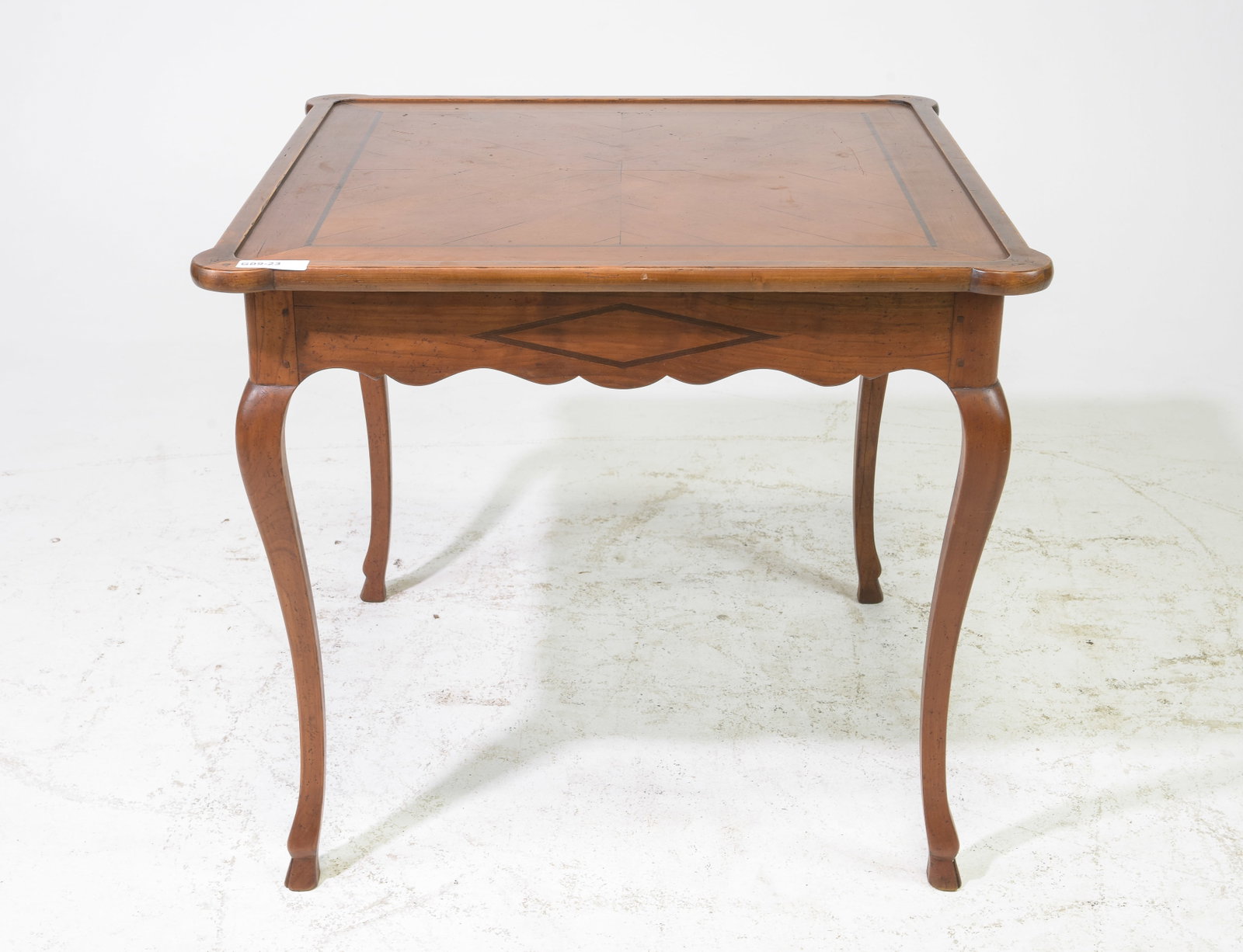 French "Hoof" Footed Card Table: French "Hoof" Footed Card Table - 28.5 in tall x 32.5 x 32.5