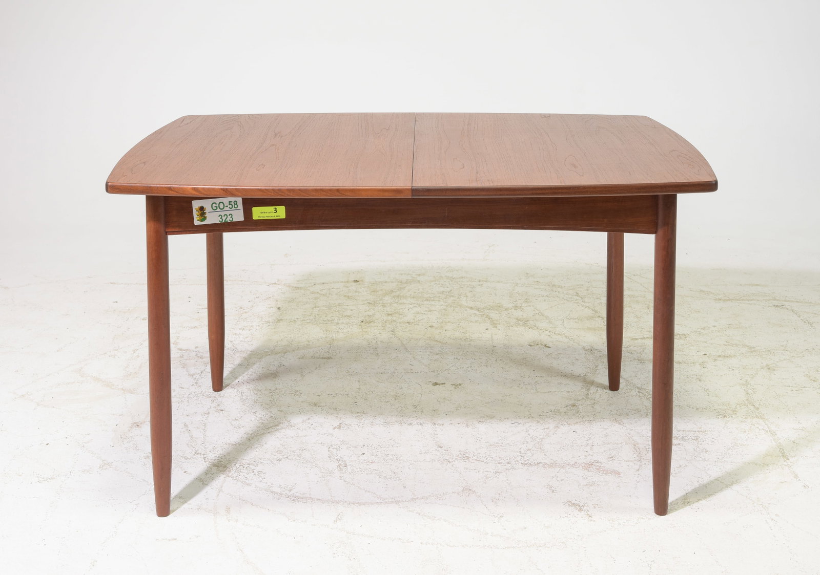 Mid Century Modern Table - White & Newton: Danish Modern Style Dining Table with Pop Up Leaf by White & Newton - 28.5 in tall x 51 x 34, Leaf adds an additional 18 inches, Floor to apron is 23.5 inches and the space between the legs is 39.5 in
