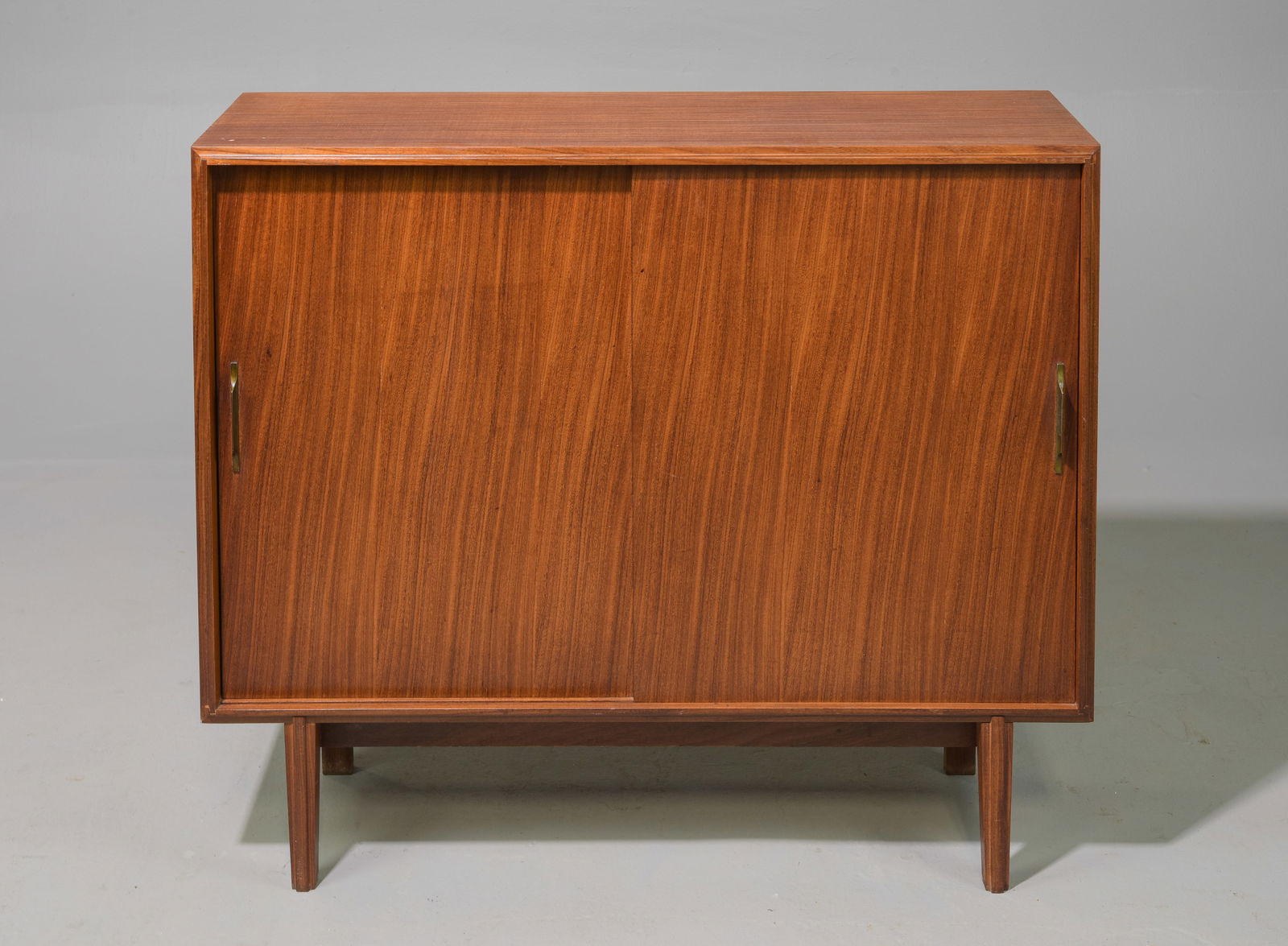 Mid Century Modern Sliding Door Cabinet: Danish Modern Style Sliding Door Hall Cabinet - 30.5 in tall x 36 x 11