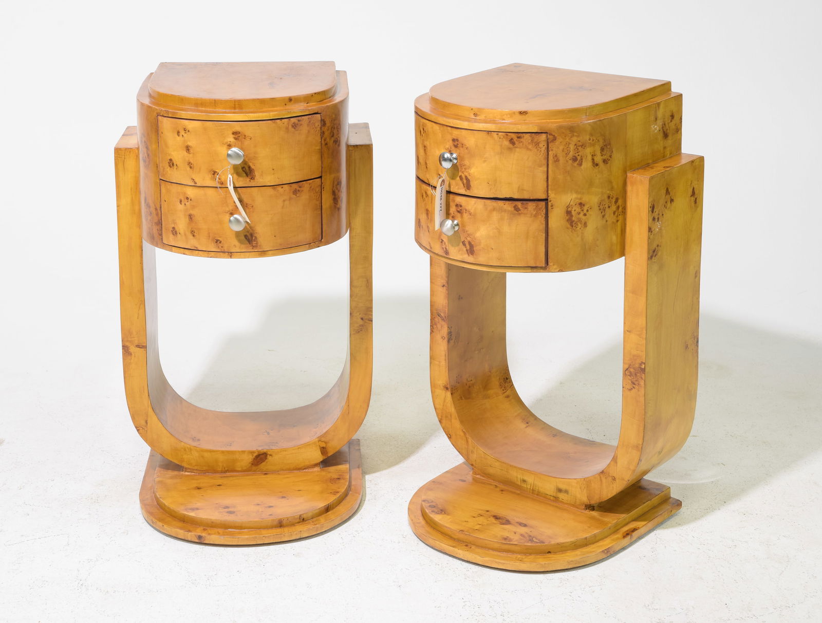 2 Art Deco Style Burled Two Drawer Chests #2 (1 of 5)