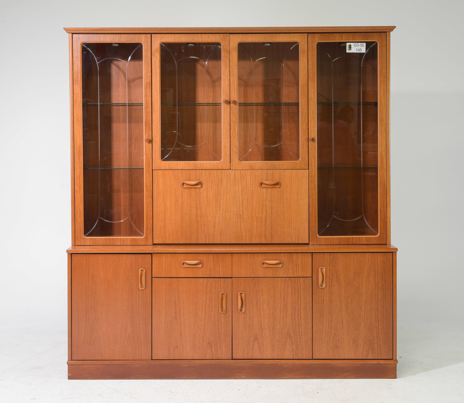Mid Century Cocktail Cabinet / Wall Unit - Gplan: Danish Modern Style Cocktail Cabinet / Wall Unit by British Furniture Maker G-Plan - 73 in tall x 68 x 17