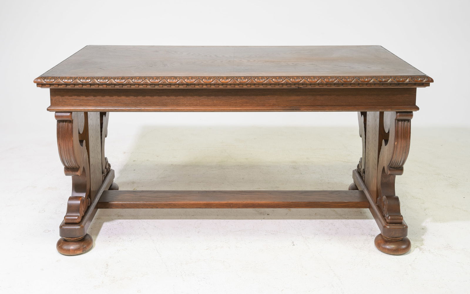 Antique French Trestle Design Library Table (1 of 6)