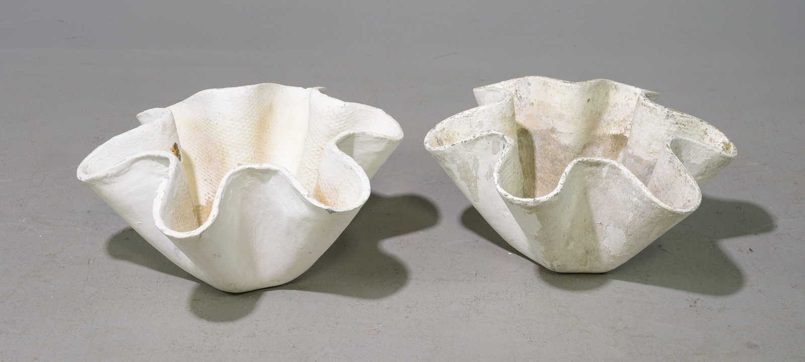 Willy Guhl (1915-2004) - 2 Organic Planters: Willy Guhl (1915-2004) Switzerland - 2 Organic Planters - 10 in tall x 20.5 x 18 each - Much of his work is crafted from either concrete or Eternit.