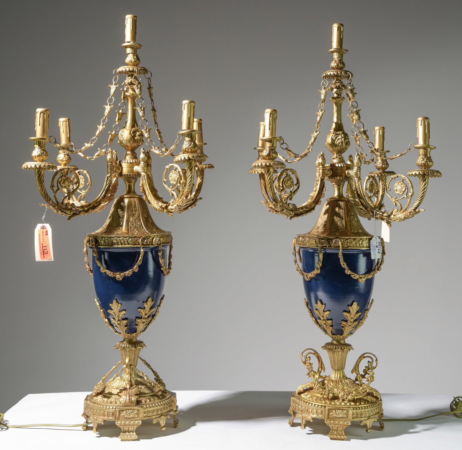 Fine Pair of French Gilt Five Light Candelabras (1 of 4)