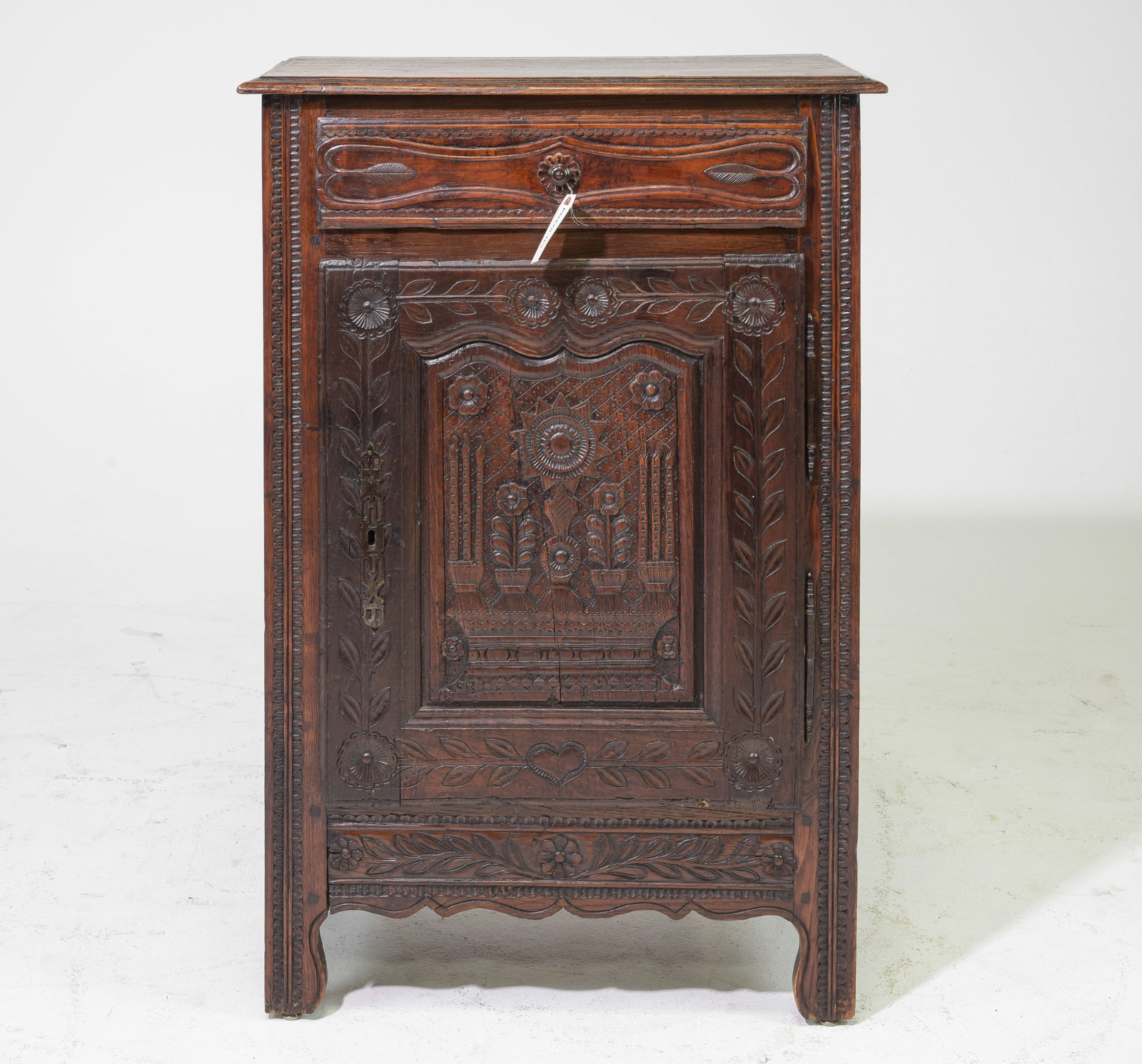 French Breton Style Carved Confiturier / Cupboard (1 of 5)