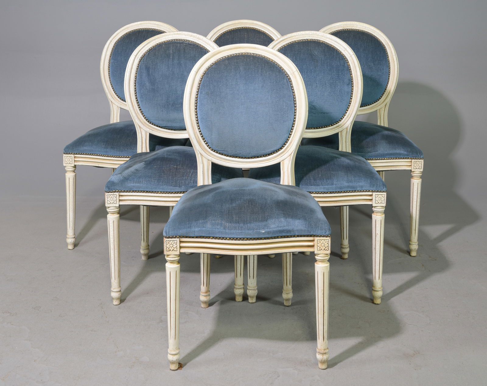 Set of 6 Louis XVI Style Balloon Back Dining Chairs (1 of 4)