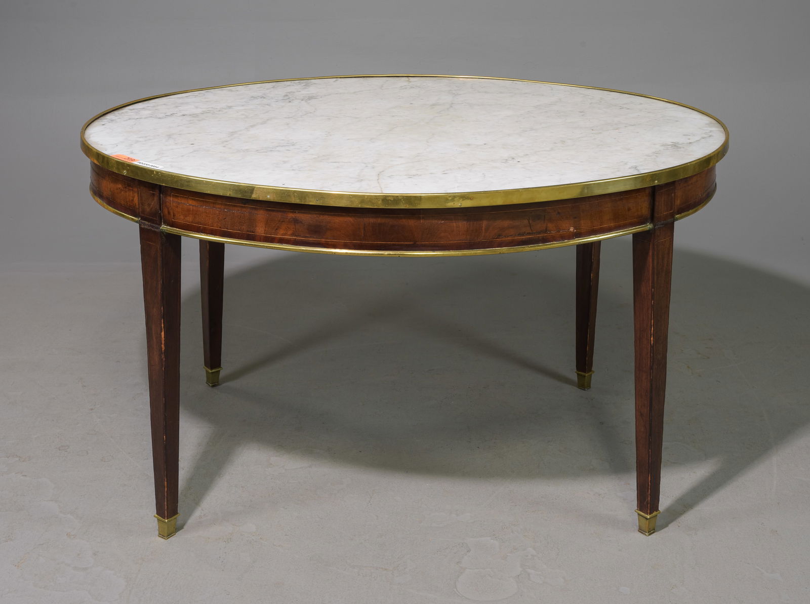 Louis XVI Style White Marble Top Entry Table (1 of 5)