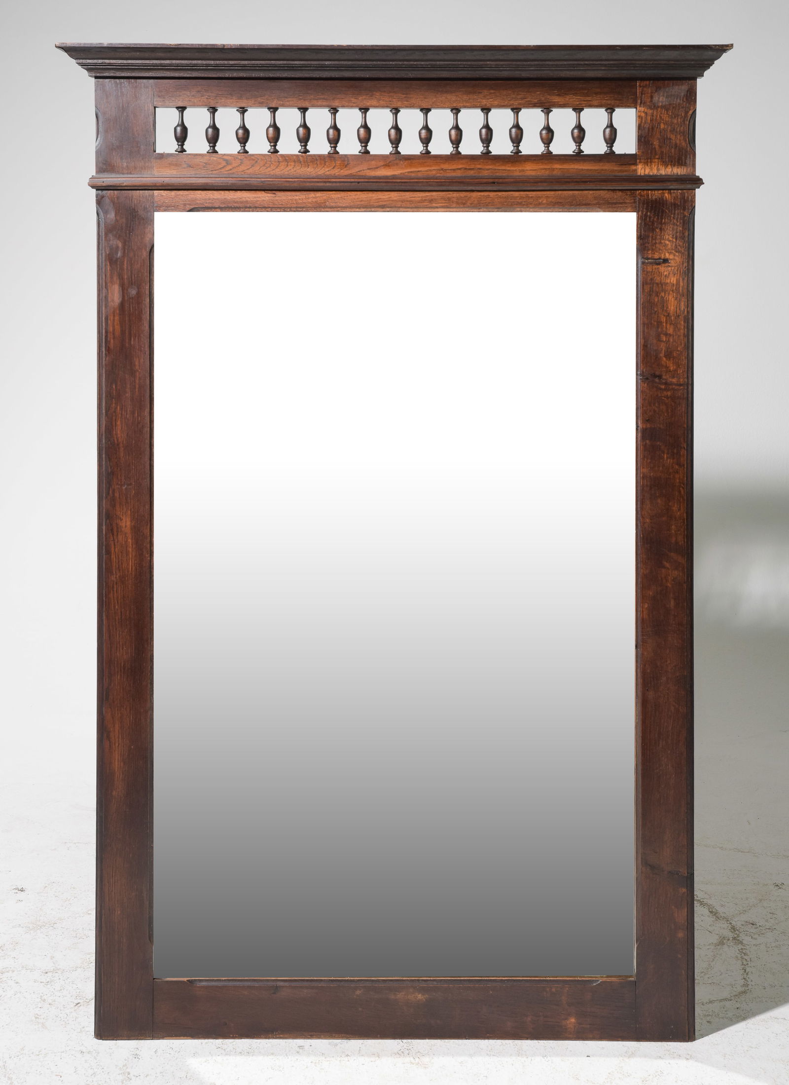 French Breton Style Chestnut Framed Mirror (1 of 4)