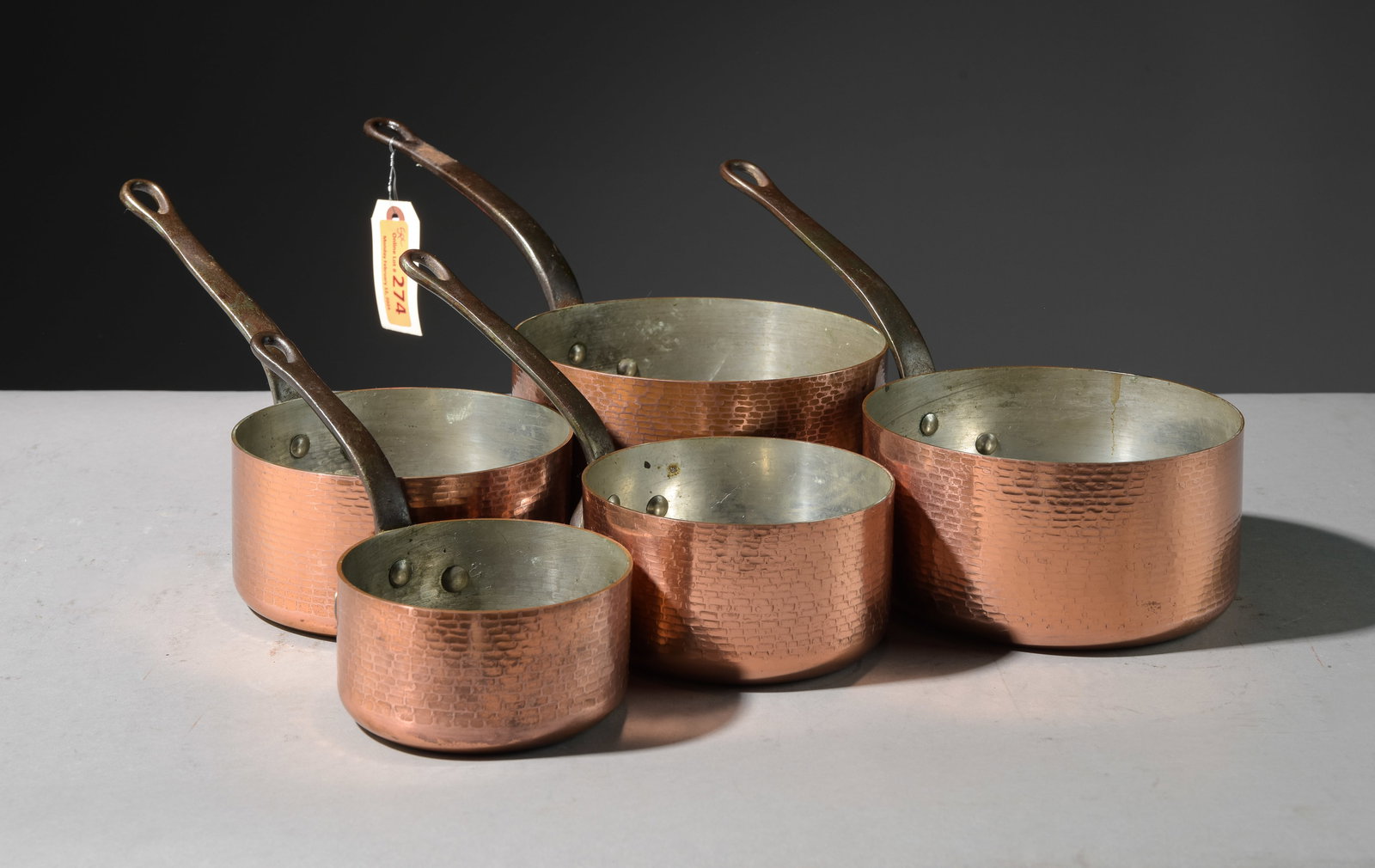 Set of 5 French Copper Sauce Pans (1 of 3)