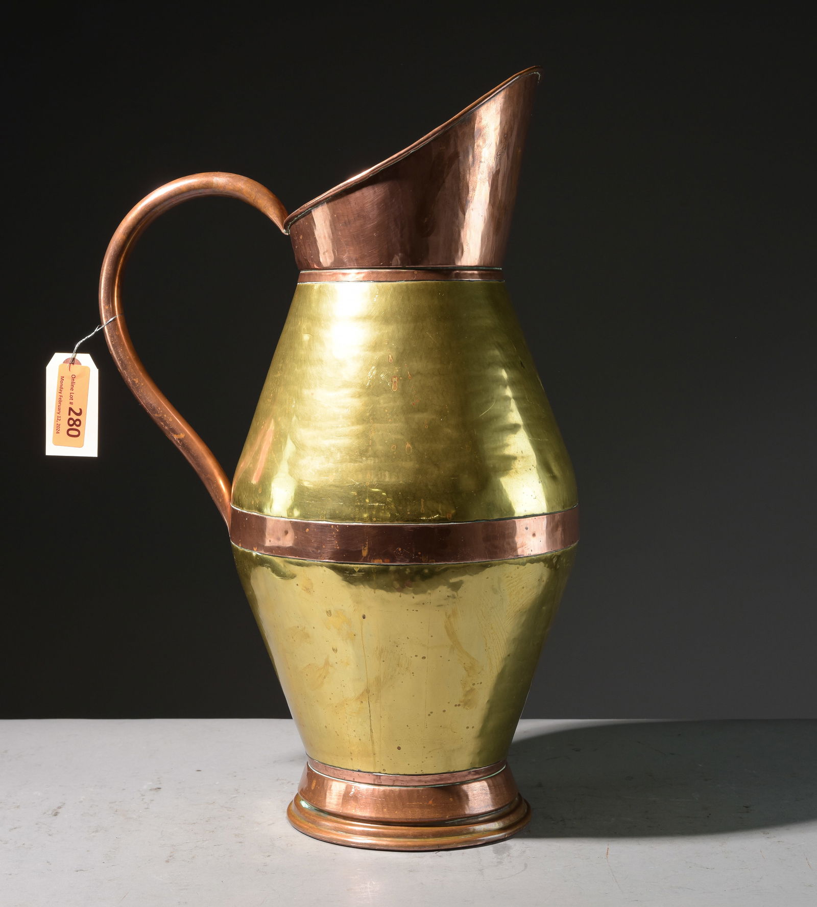 French Polished Copper & Brass Pitcher / Stick Stand (1 of 3)
