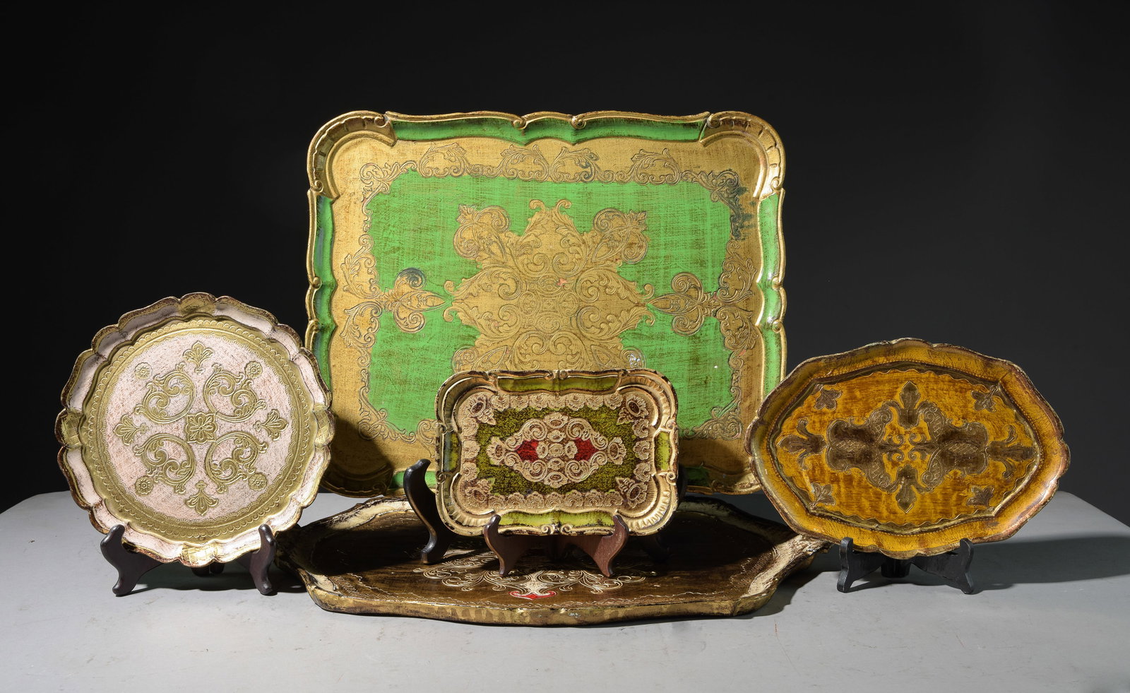 Five Assorted Florentine Trays (1 of 8)