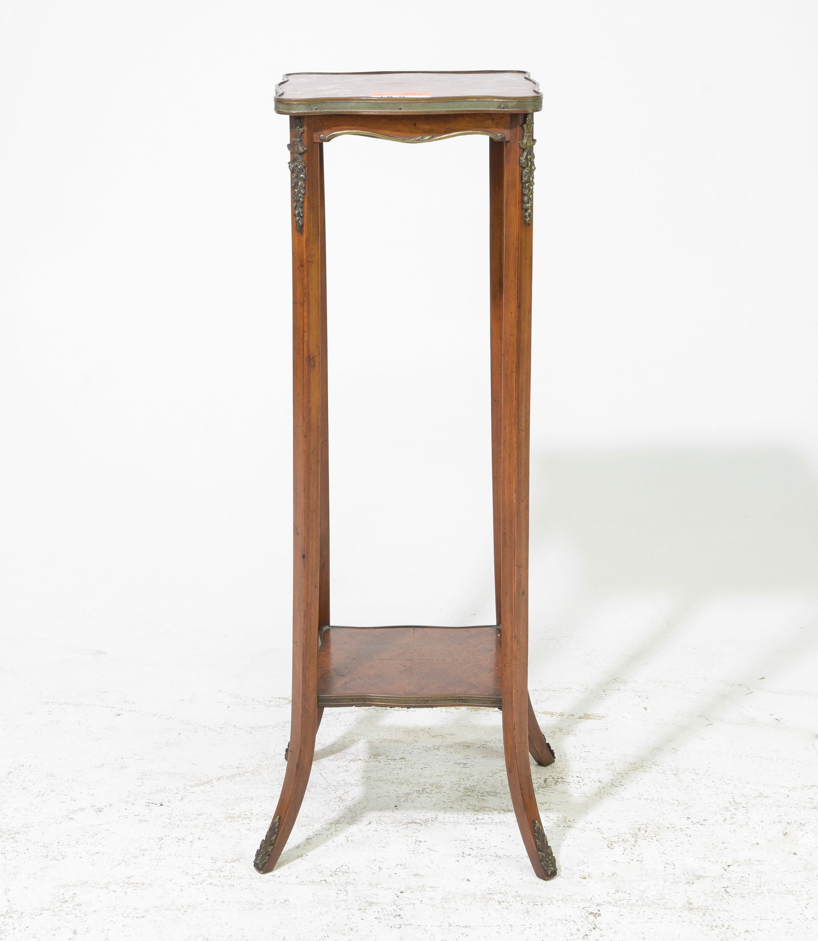 French Two Tier Plant Stand / Pedestal with Marble (1 of 4)