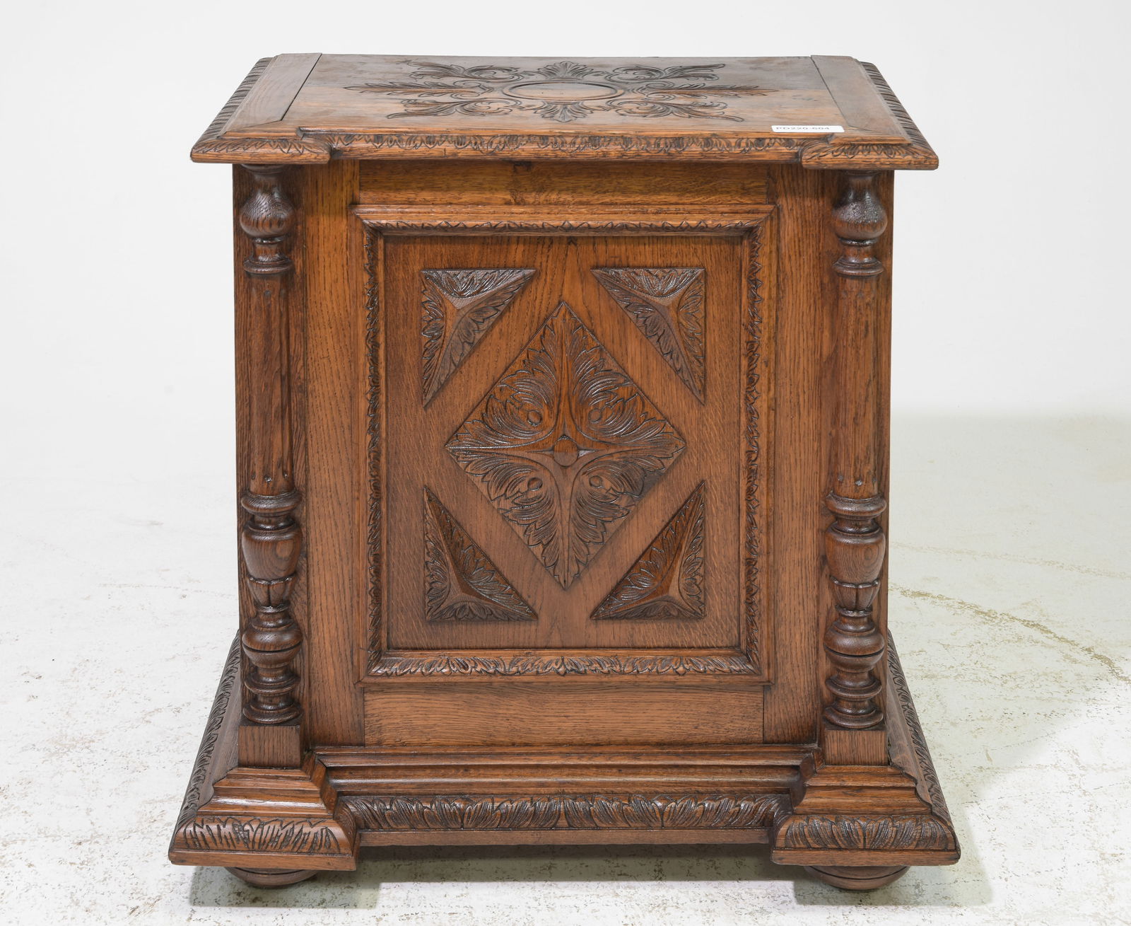 French Finely Carved Oak Coffer / Lift Top Cabinet (1 of 7)