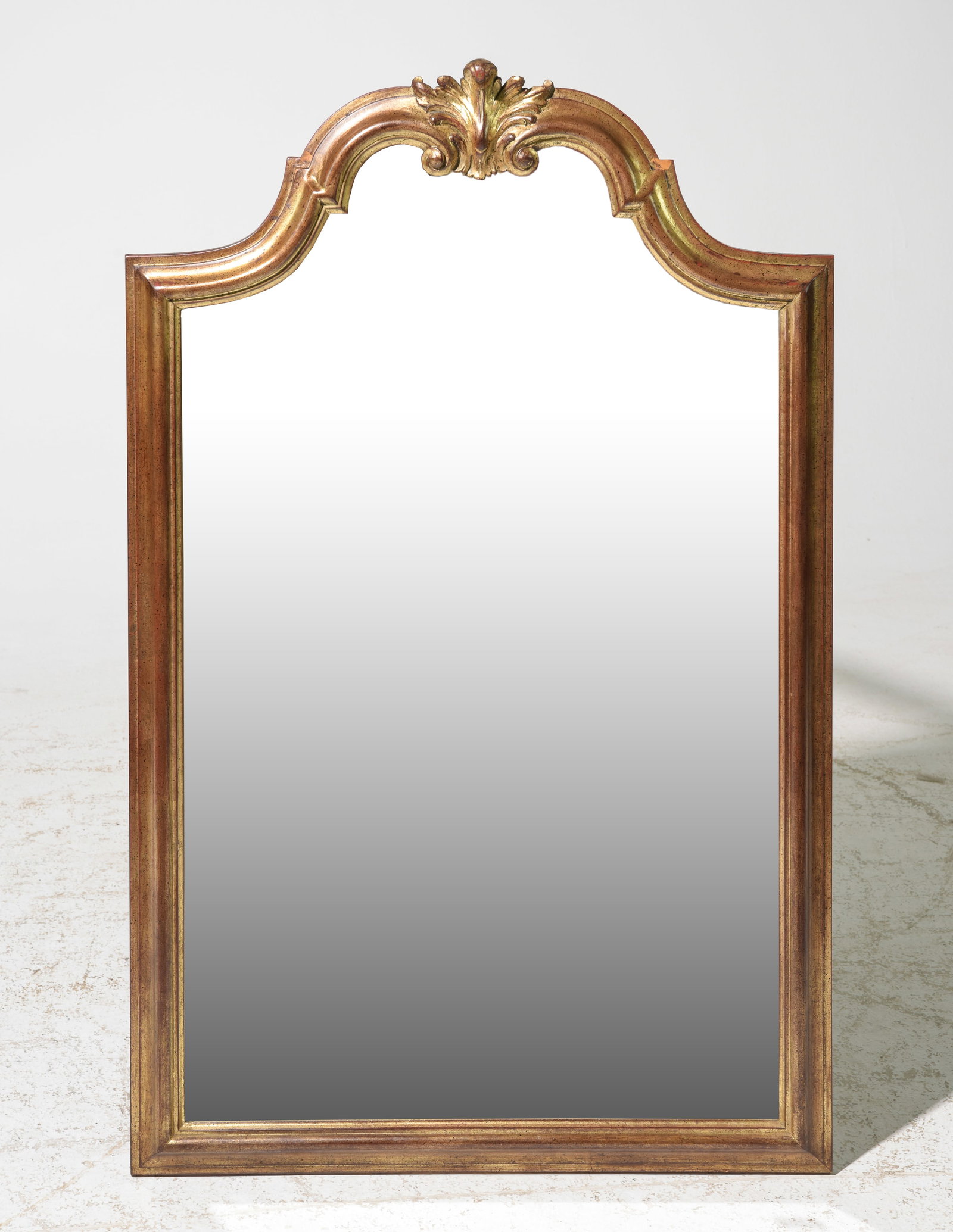Louis XV Style Gold Framed Mirror: French Louis XV Style Gold Framed Mirror - 41.5 inches tall x 26 x 1