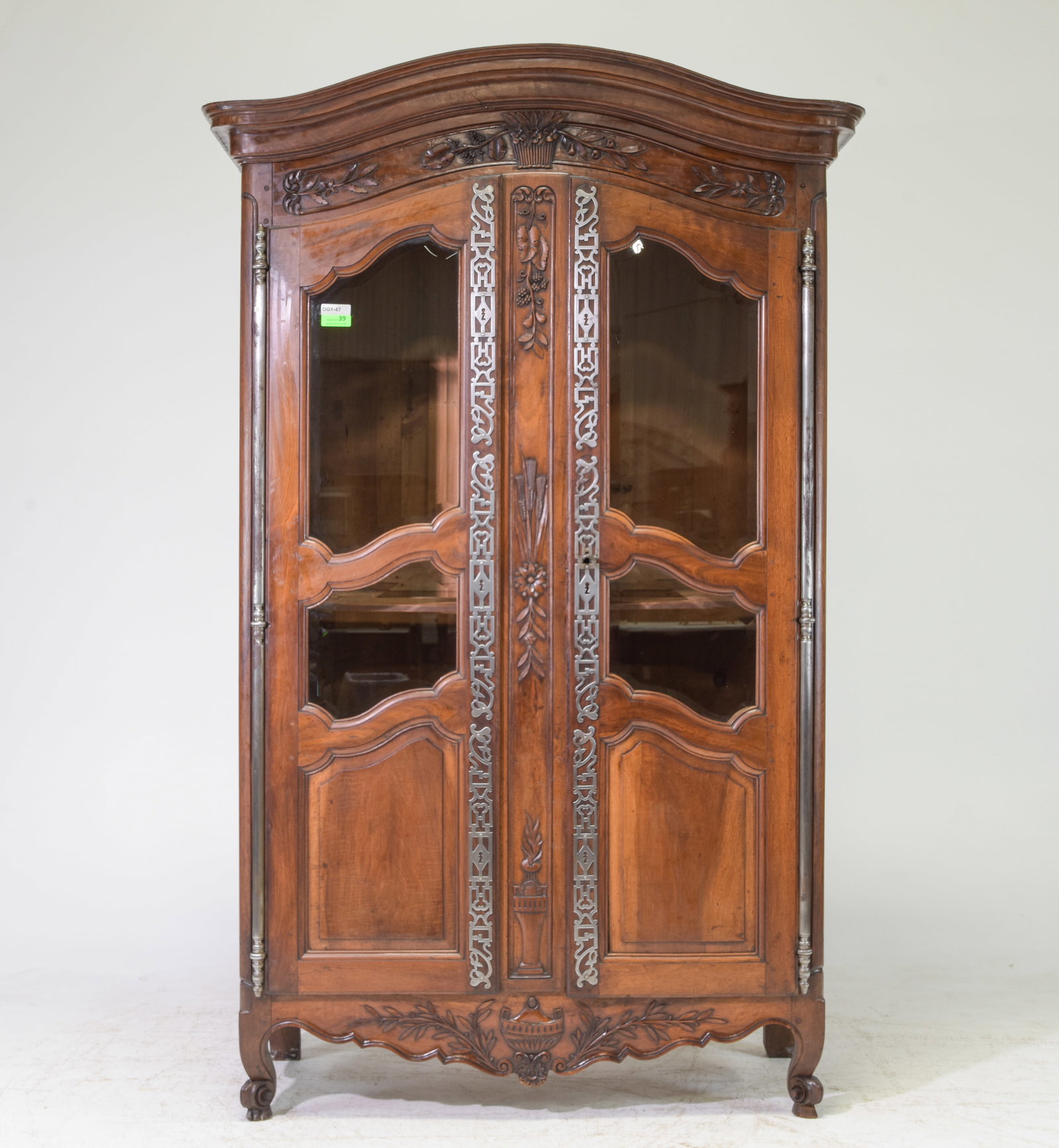 Louis XV Style Walnut Double Door Armoire (1 of 9)