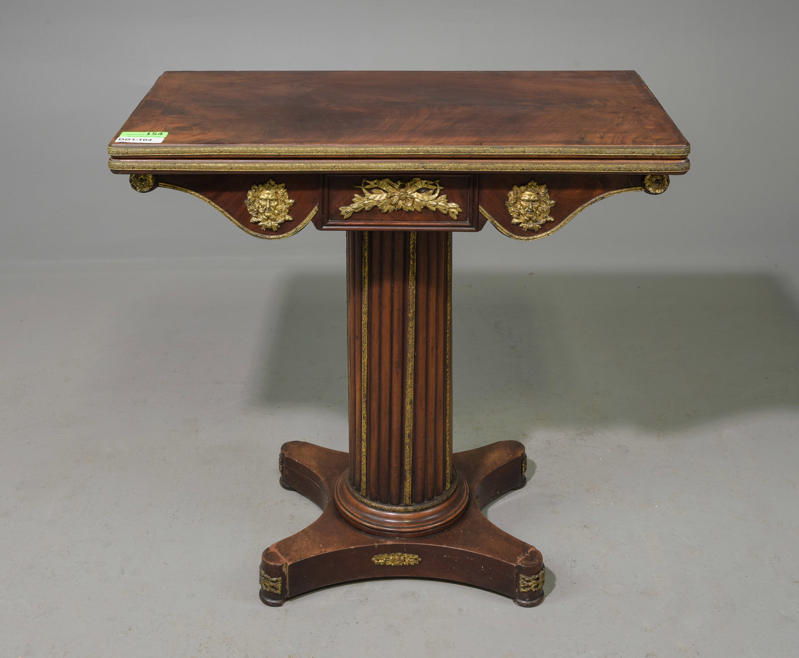 French Empire Style Flip Top Mahogany Game Table (1 of 5)